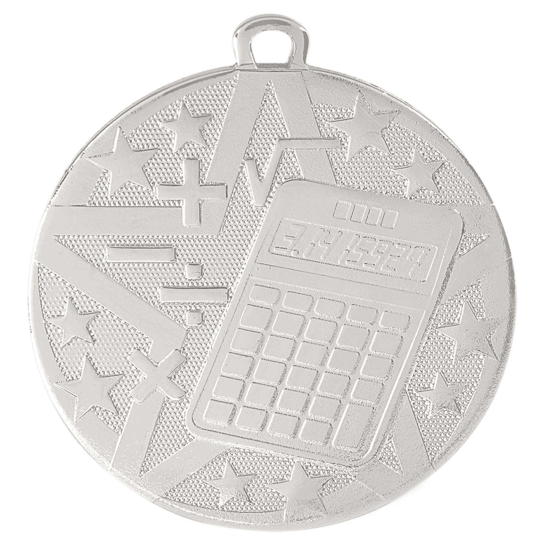 2" Silver Superstar Math Medal