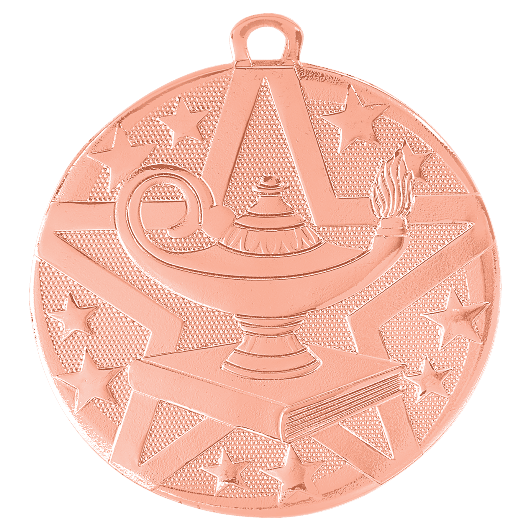 2" Bronze Superstar Lamp of Knowledge Medal