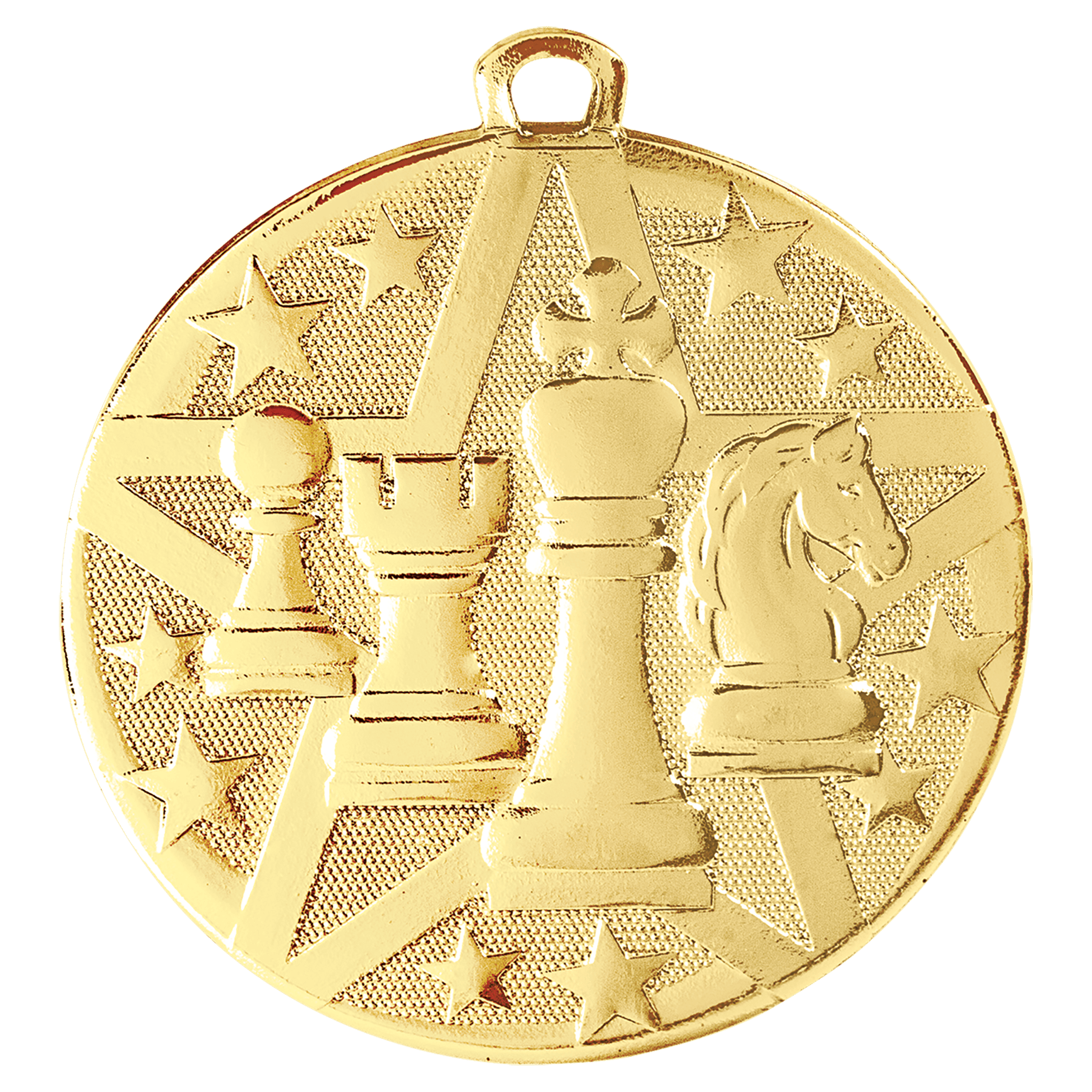2" Gold Superstar Chess Medal