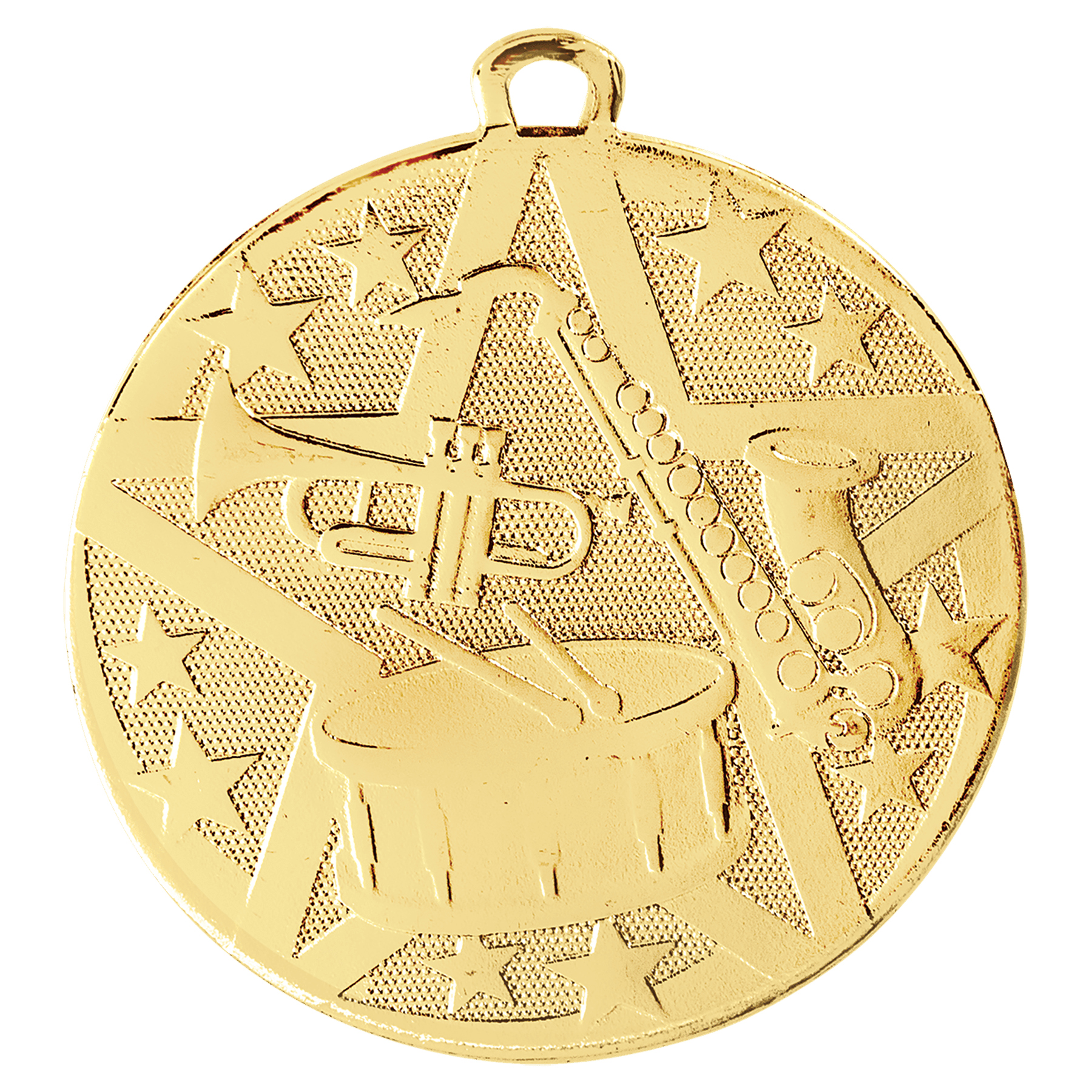 2" Gold Superstar Band Medal
