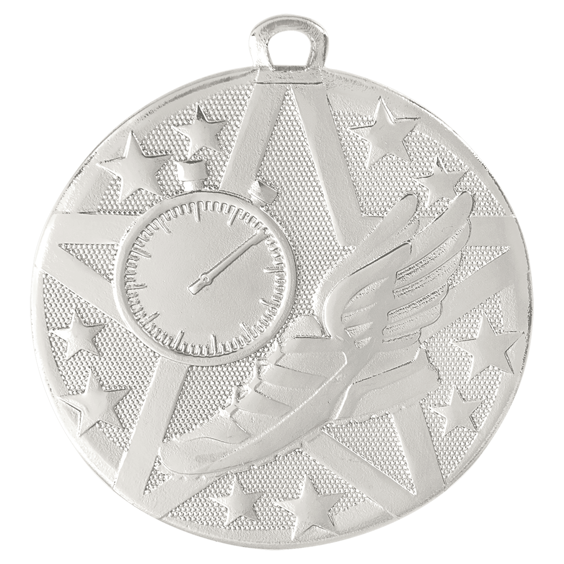 2" Silver Superstar Track Medal