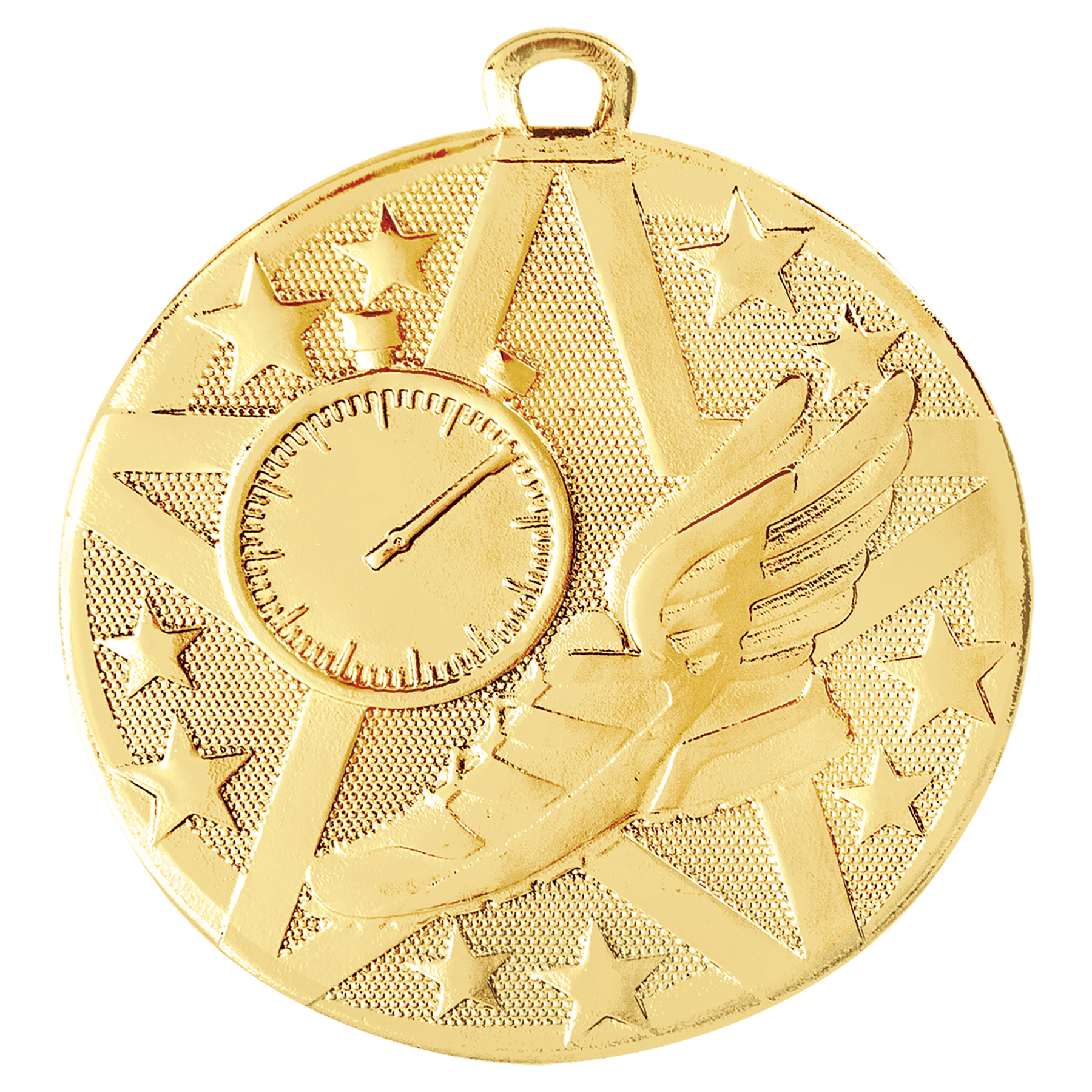 2" Gold Superstar Track Medal