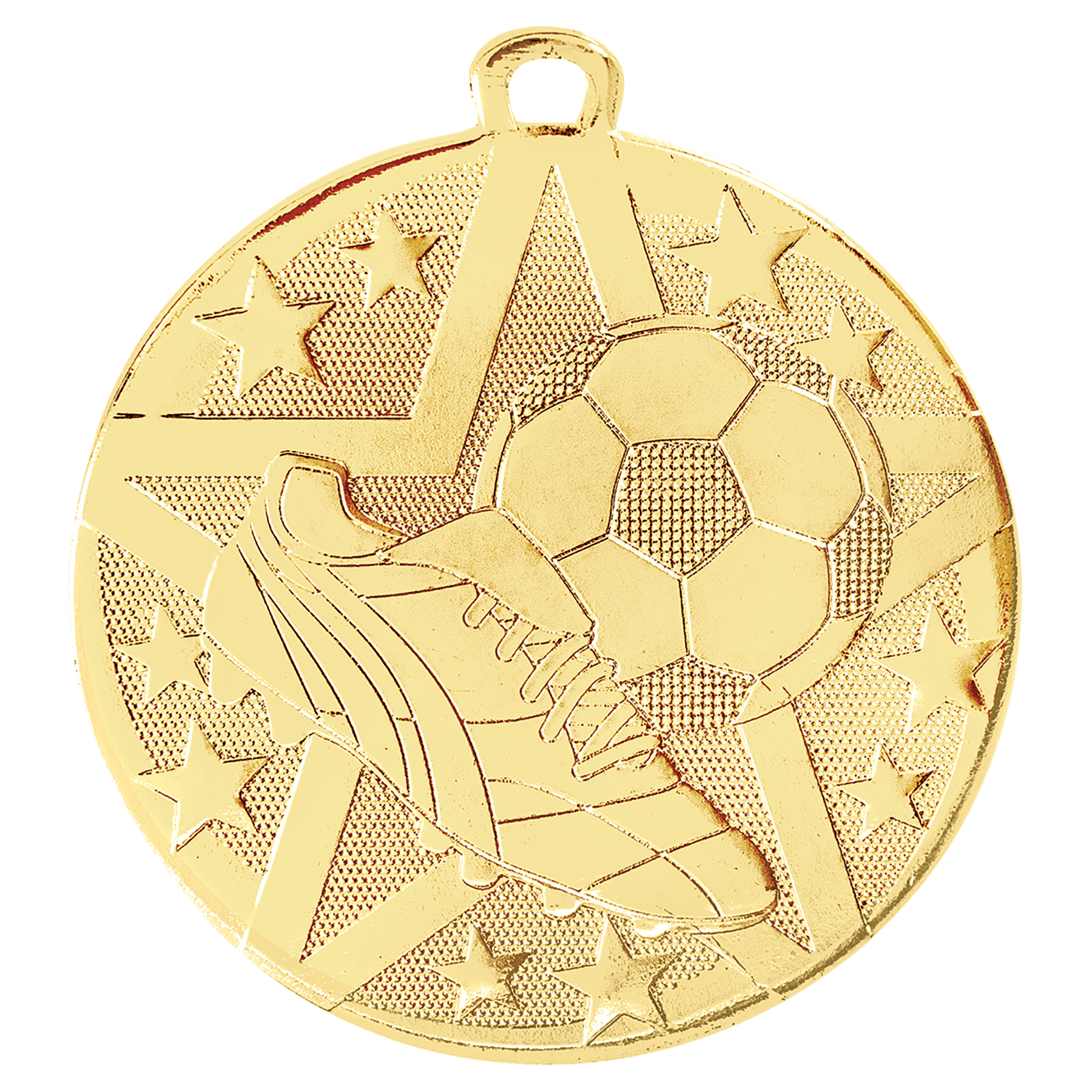 2" Gold Superstar Soccer Medal
