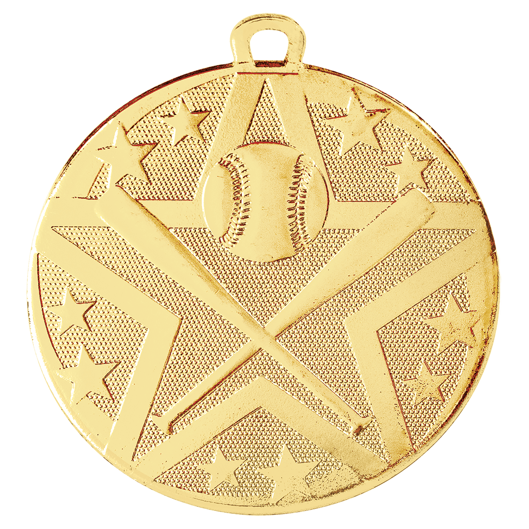 2" Gold Superstar Baseball/Softball Medal