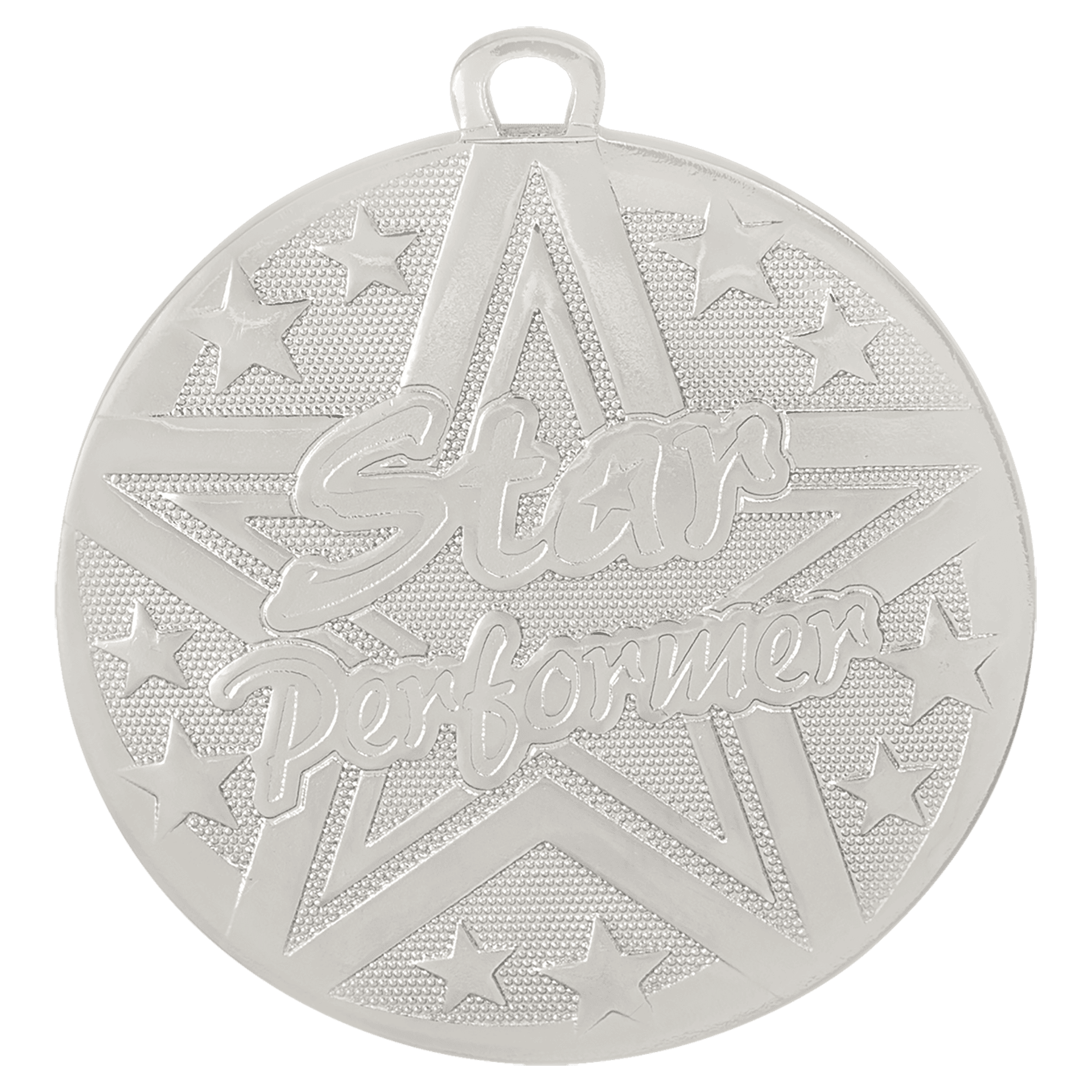2" Silver Superstar Star Performer Medal