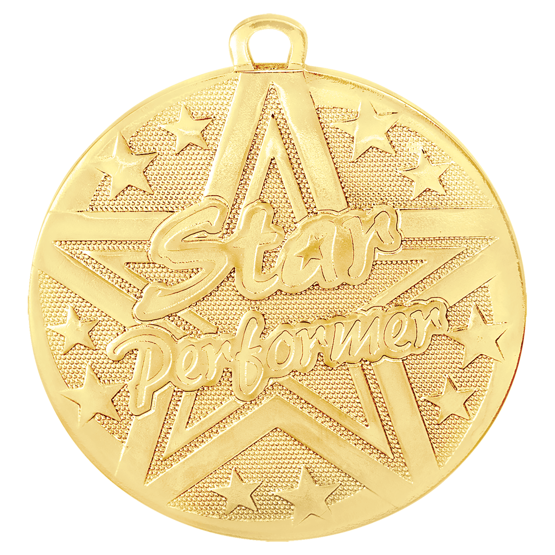 2" Gold Superstar Star Performer Medal