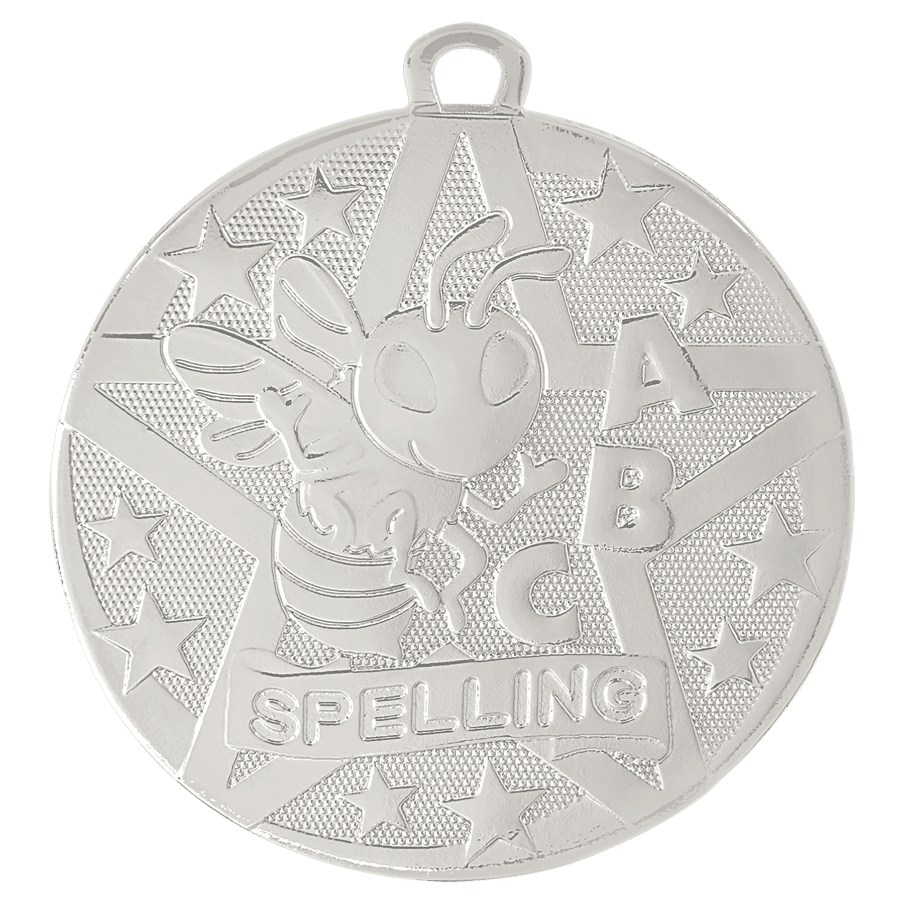 2" Silver Superstar Spelling Medal