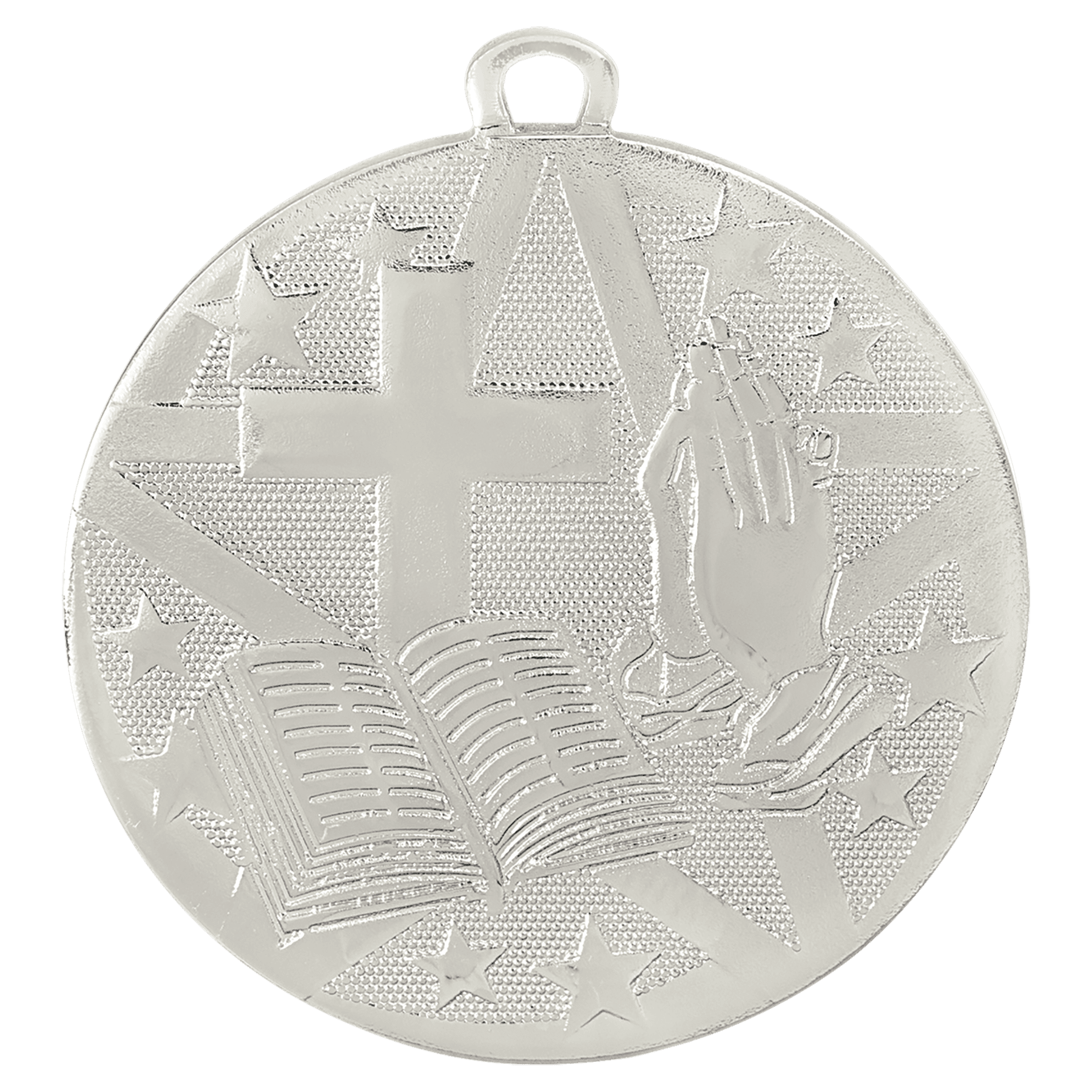 2" Silver Superstar Religion Medal