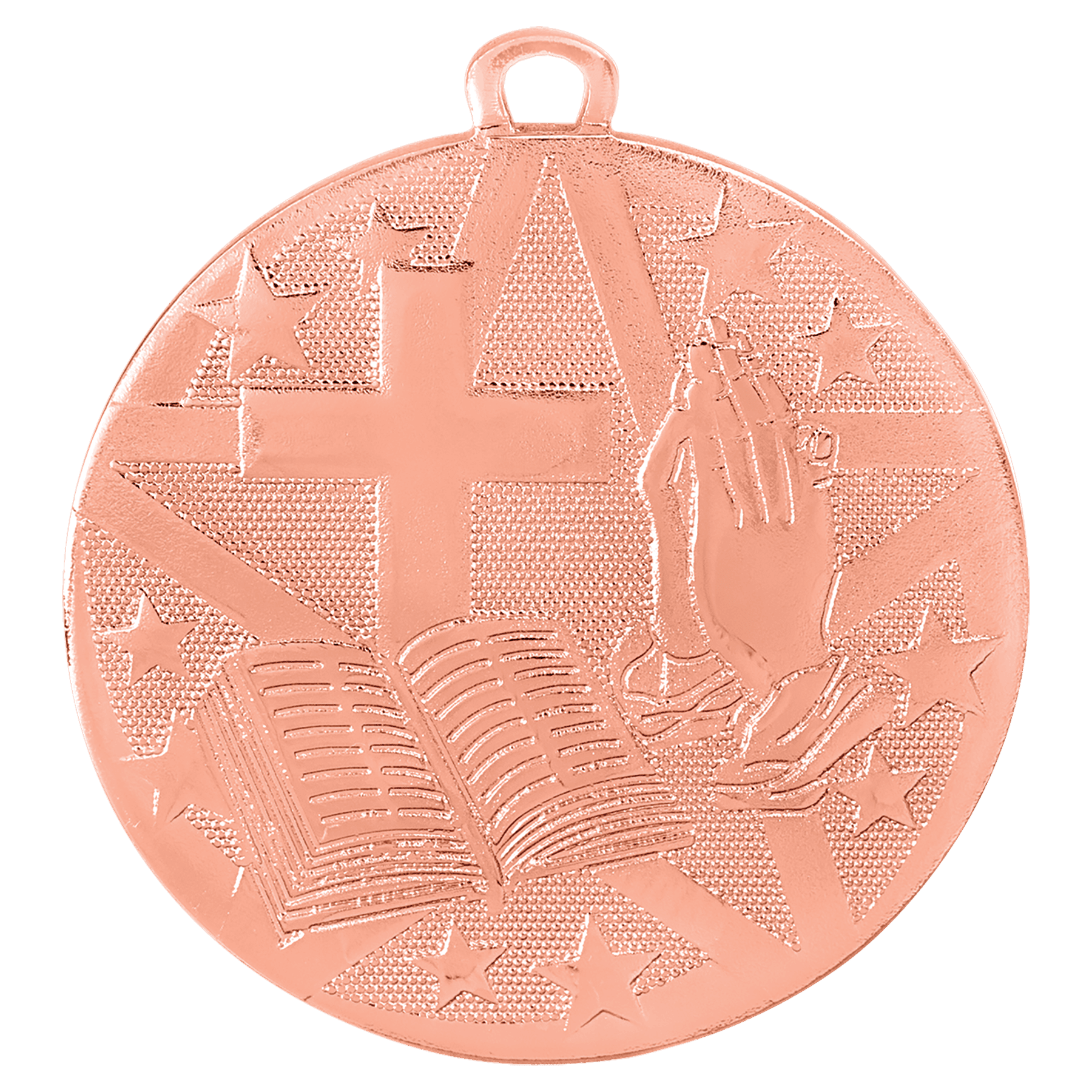 2" Bronze Superstar Religion Medal