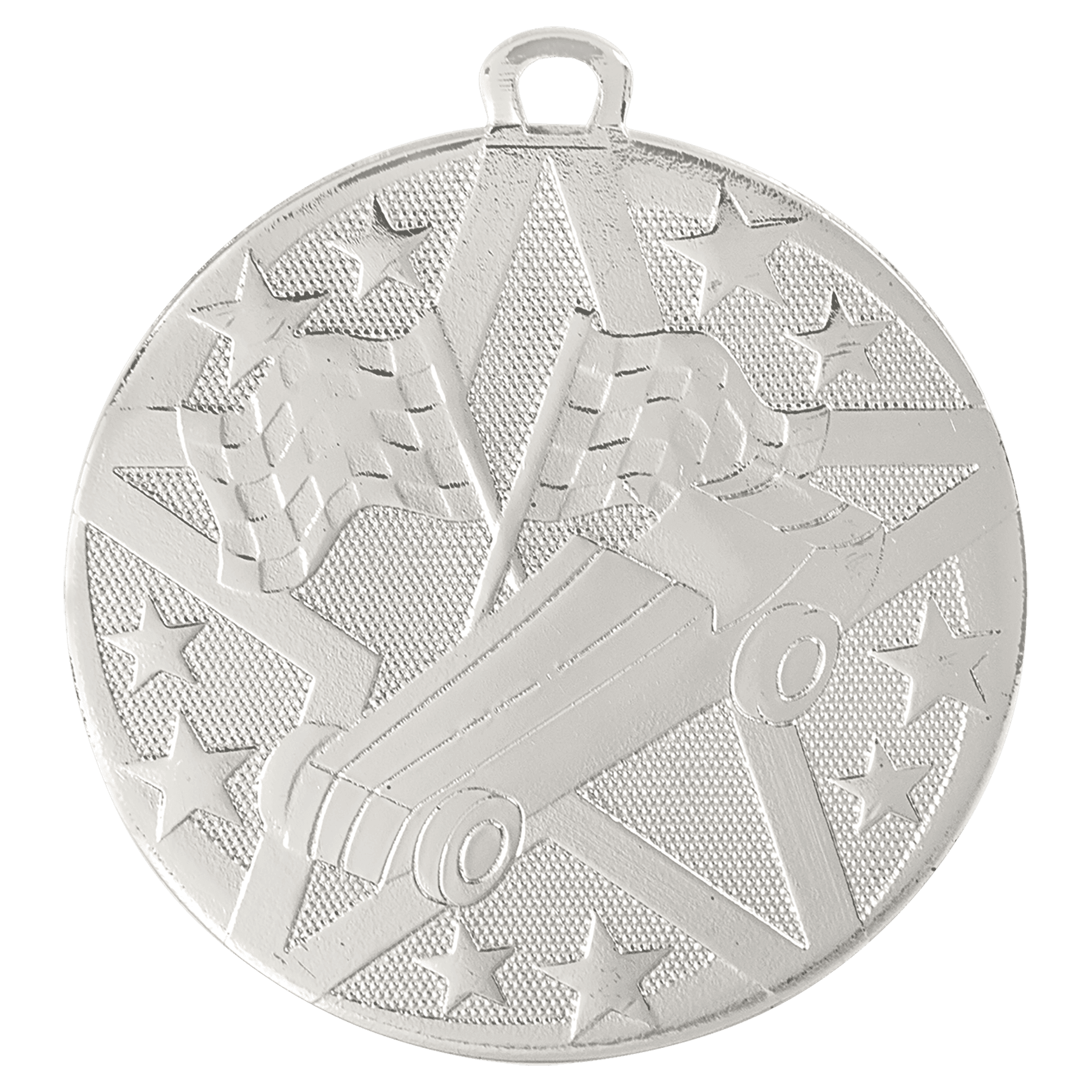 2" Silver Superstar Pinewood Derby Medal