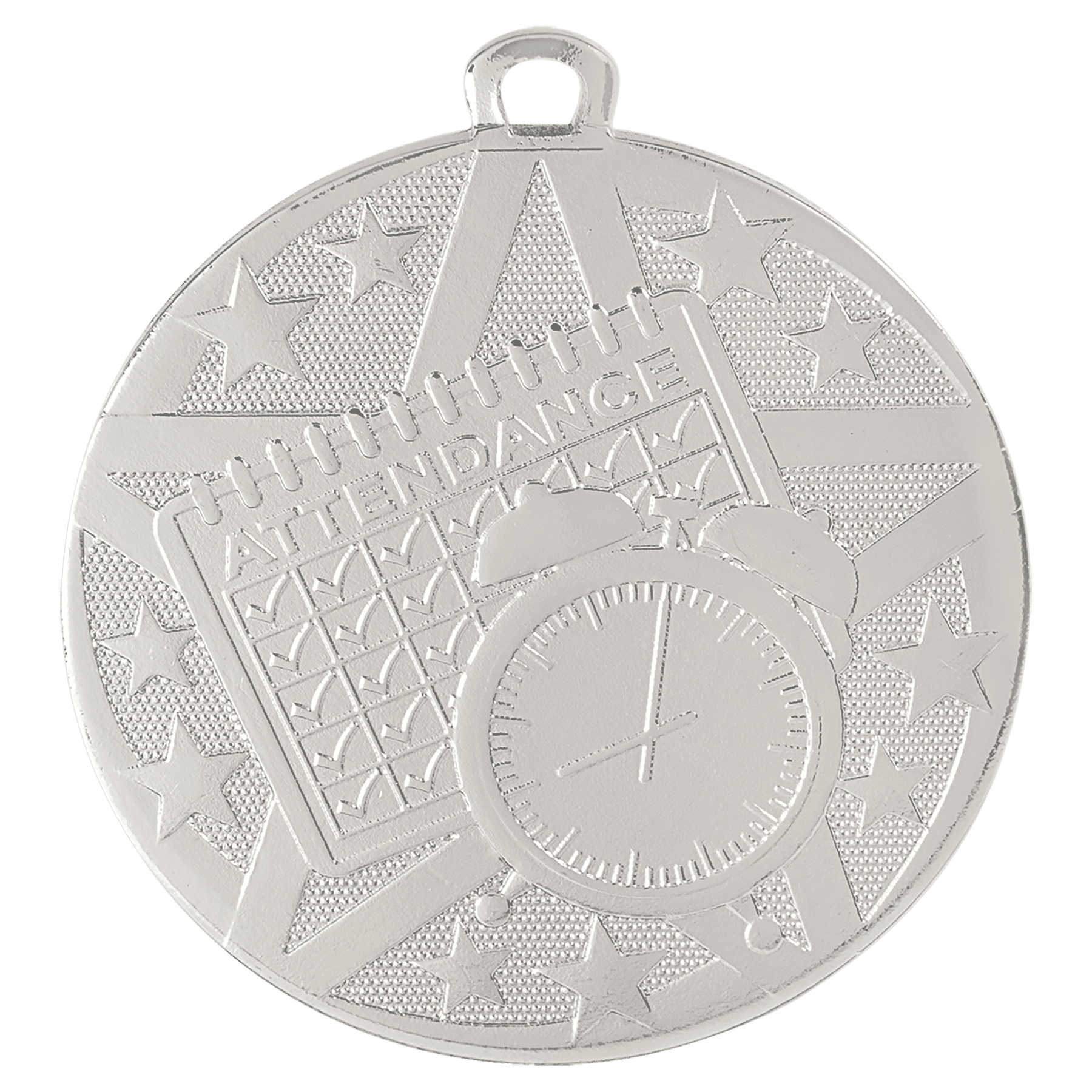 2" Silver Superstar Perfect Attendance Medal