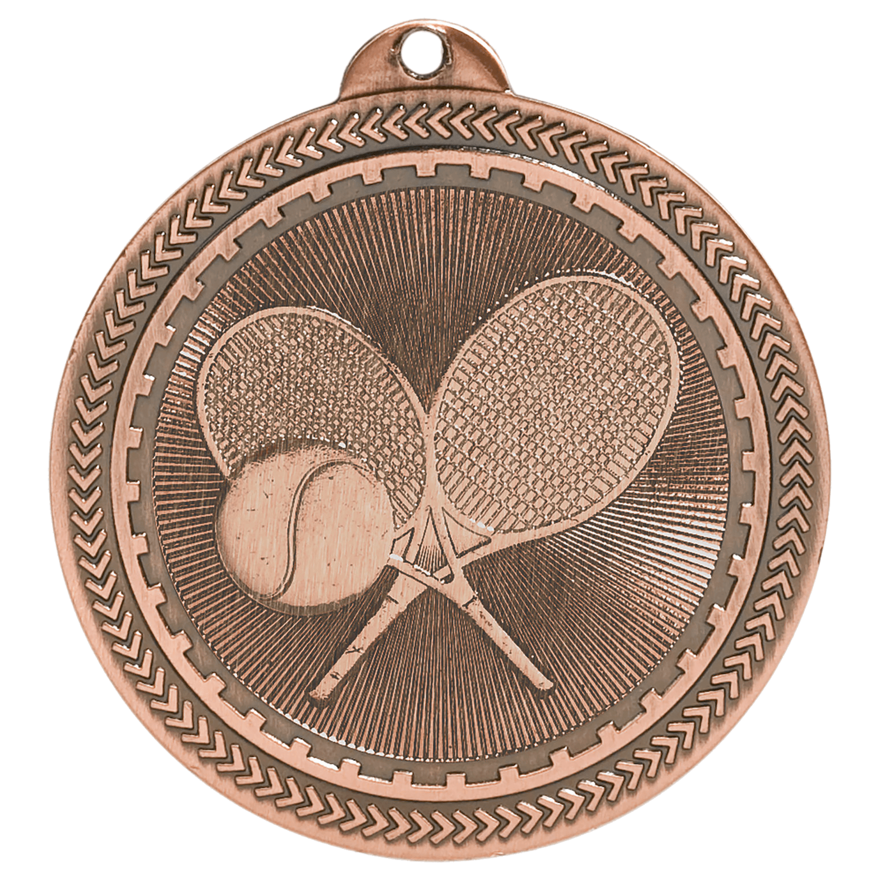 2" Antique Bronze Tennis Laserable BriteLazer Medal