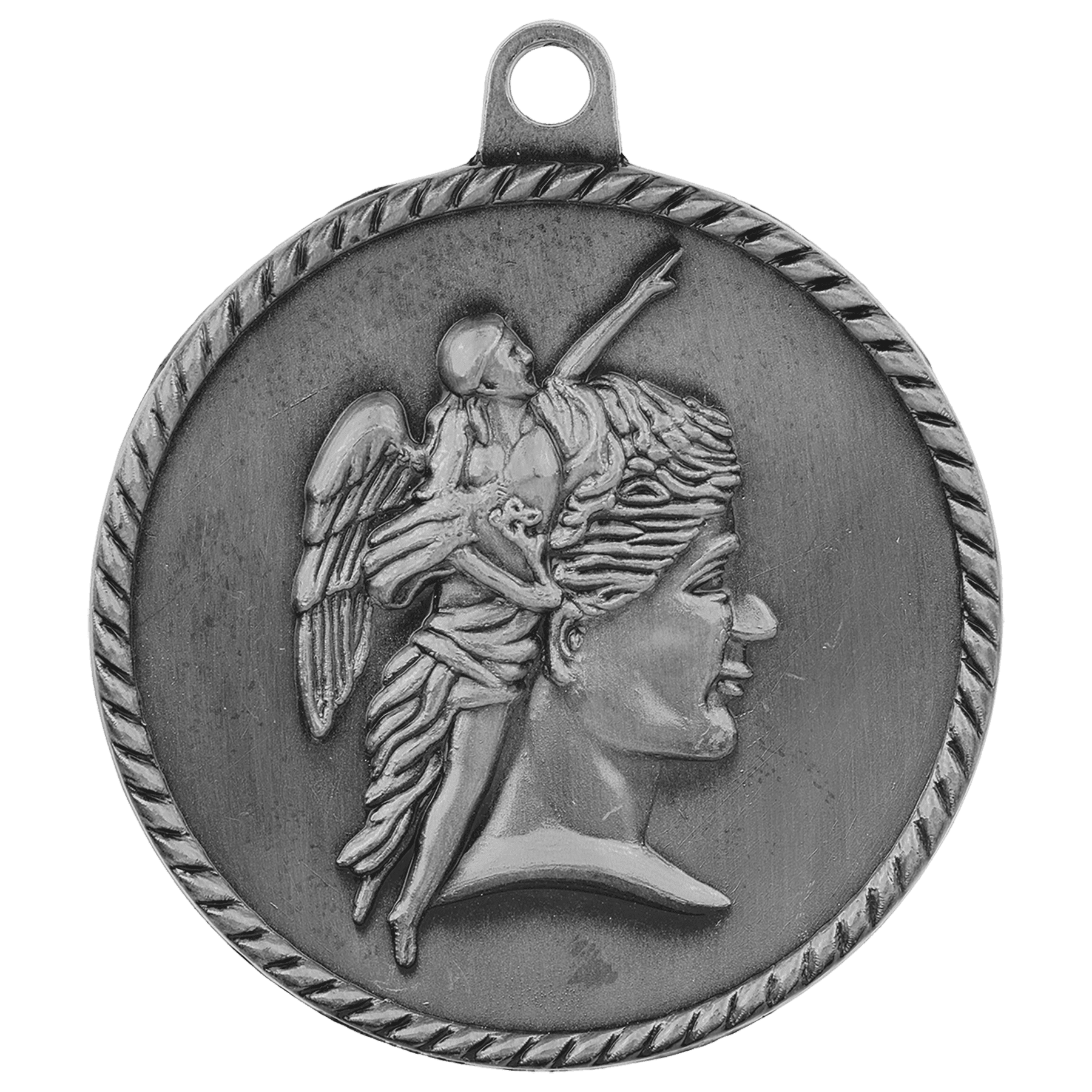 2" Antique Silver Achievement High Relief Medal