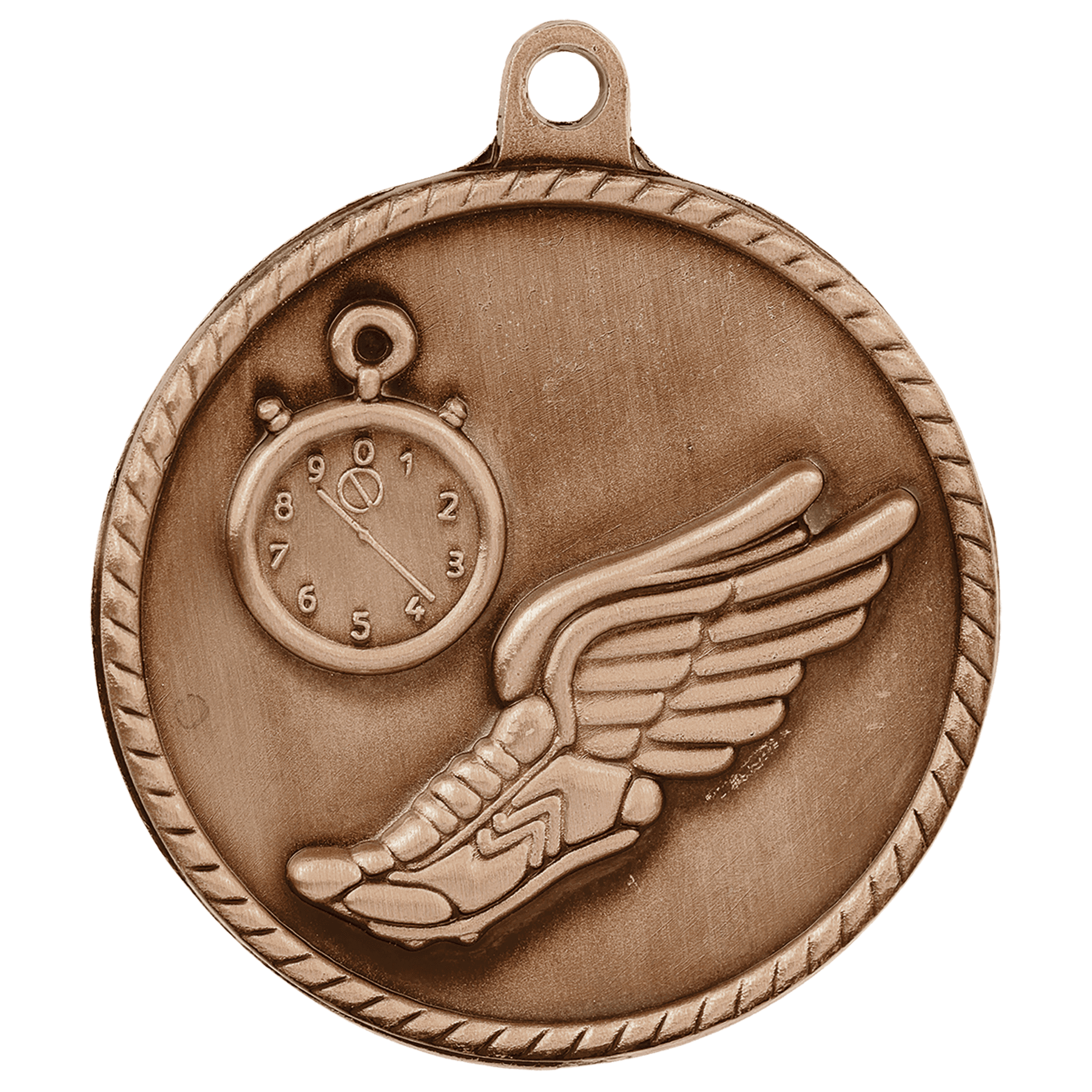 2" Antique Bronze Track High Relief Medal