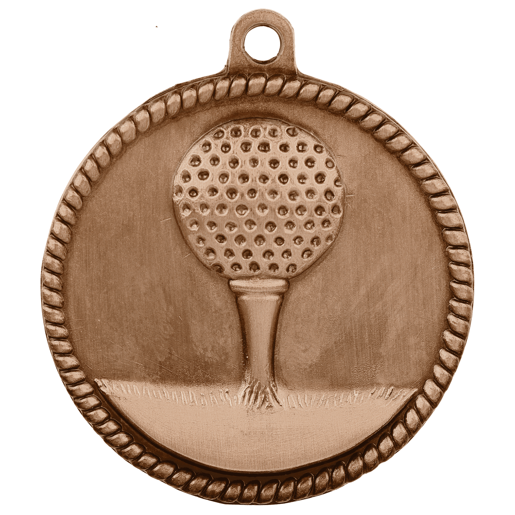 2" Antique Bronze Golf High Relief Medal