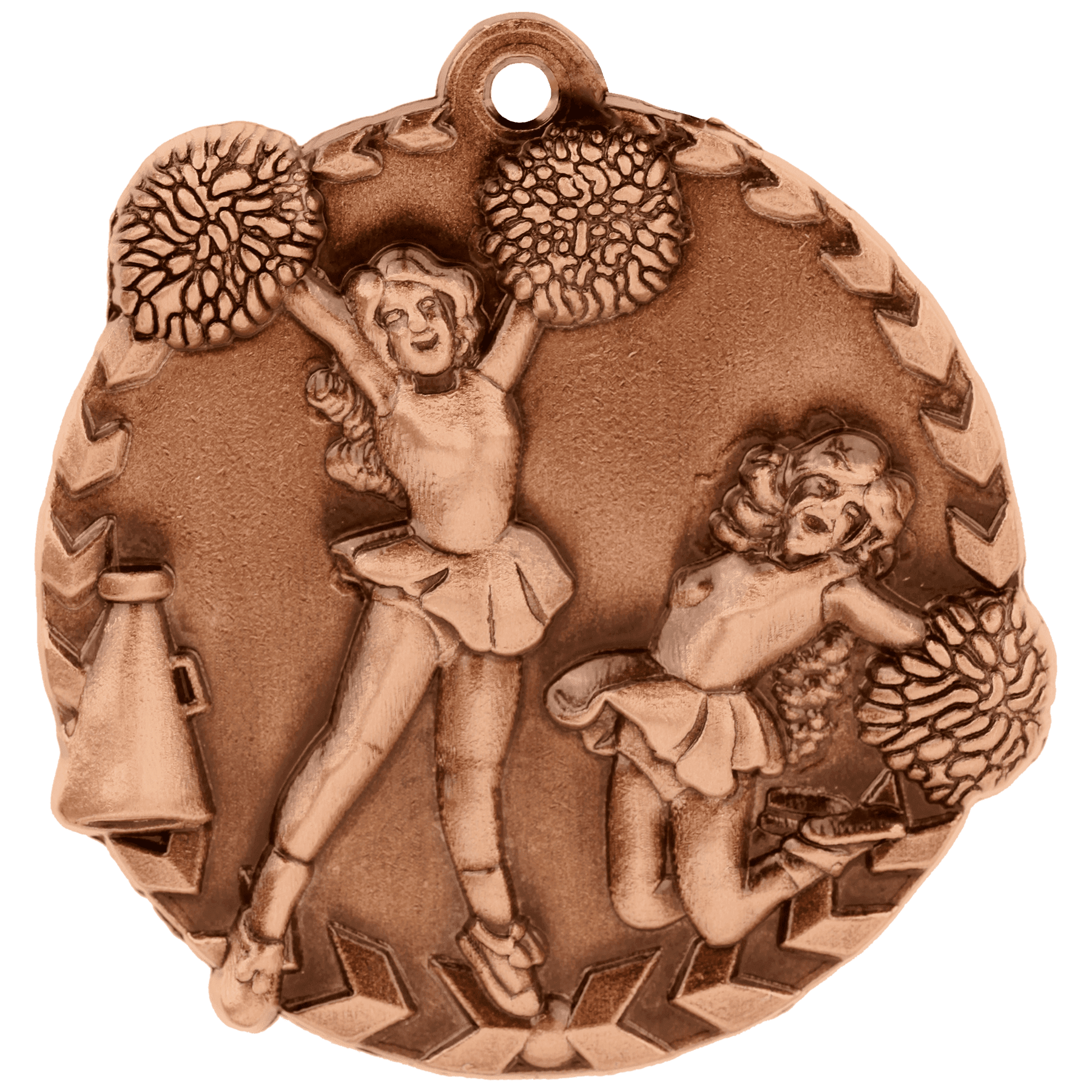 1 3/4" Antique Bronze Cheer Millennium Medal