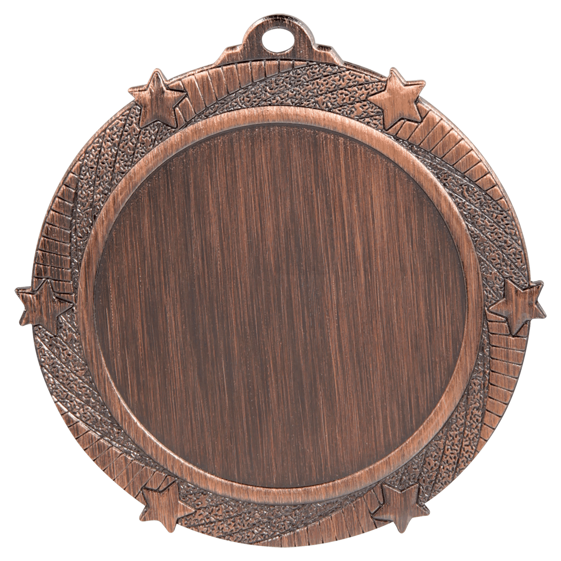 2 3/4" Antique Bronze 6-Star 2" Insert Medal Holder