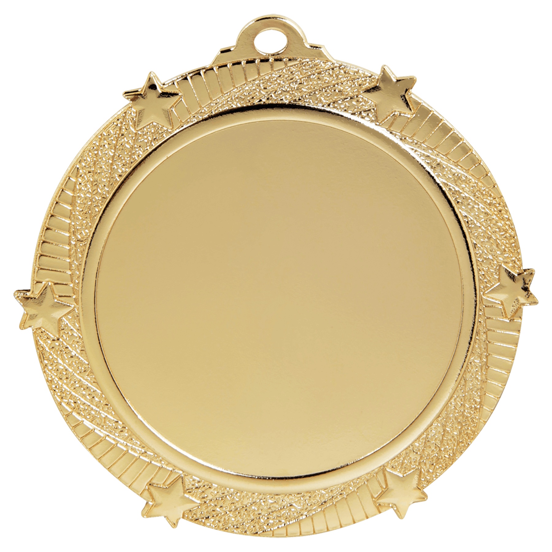 2 3/4" Bright Gold 6-Star 2" Insert Medal Holder