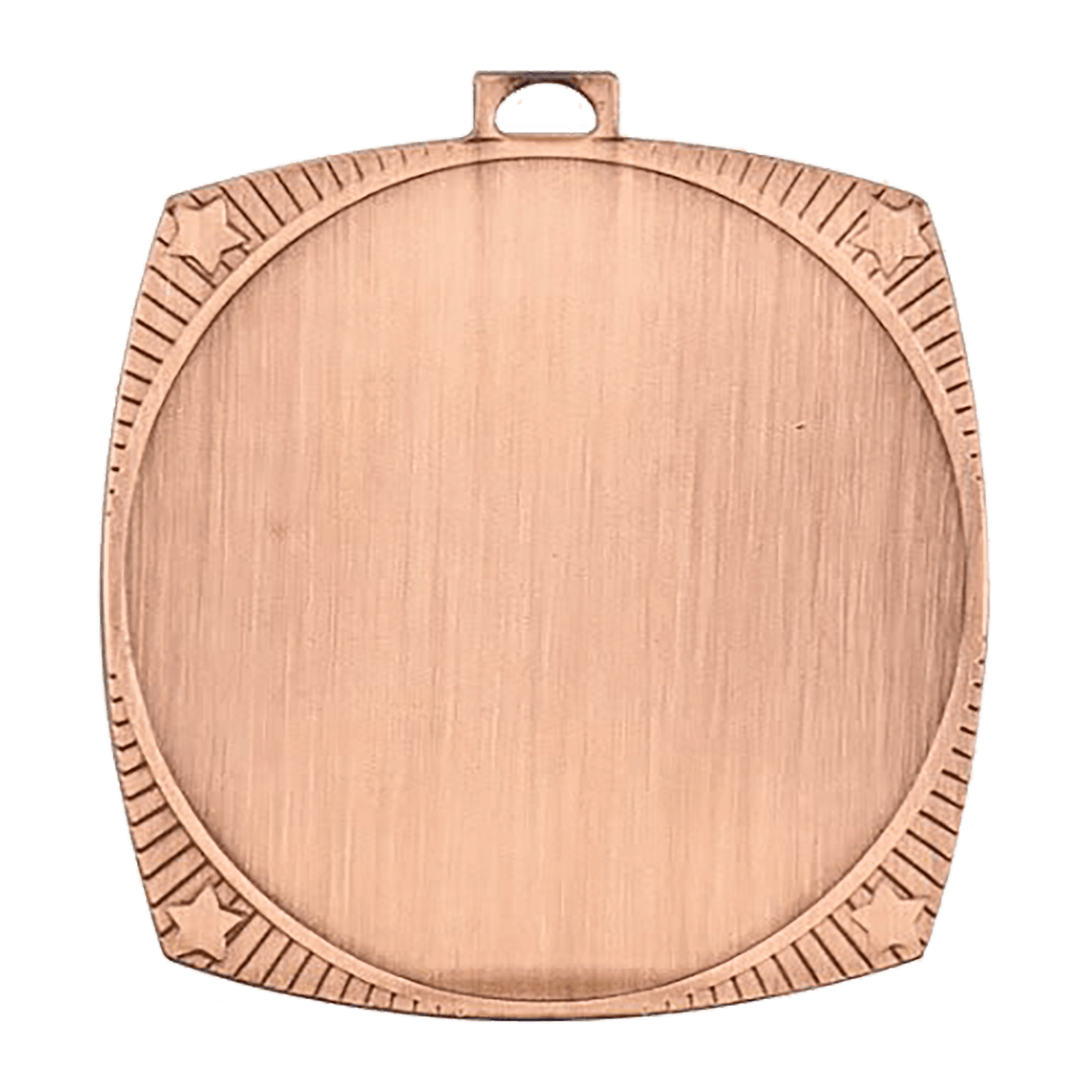 2 1/8" Antique Bronze Square Star 2" Insert Holder Medal