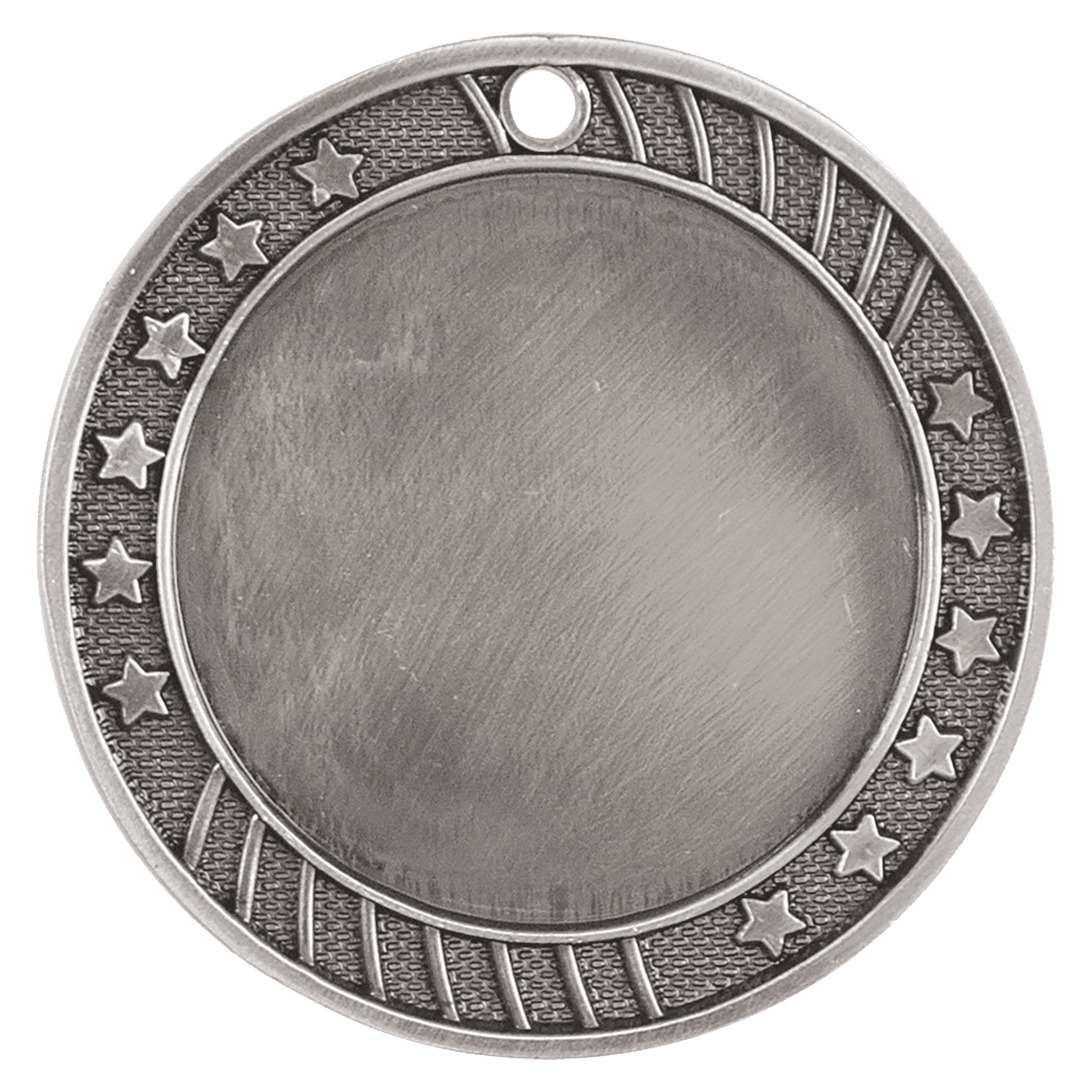 2 3/4" Antique Silver 12-Star 2" Insert Holder Medal