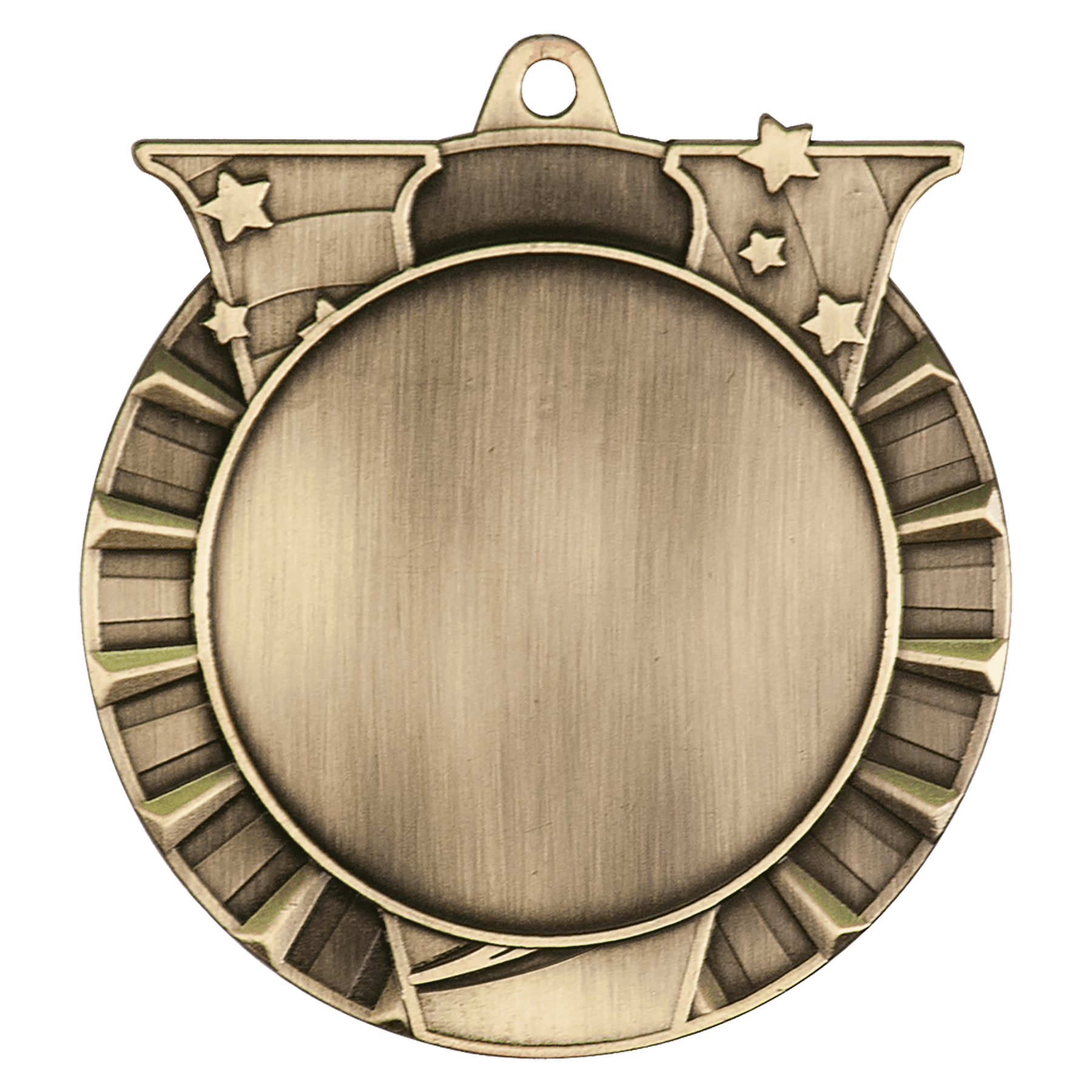 2 3/4" Antique Gold Victory 2" Insert Holder Medal