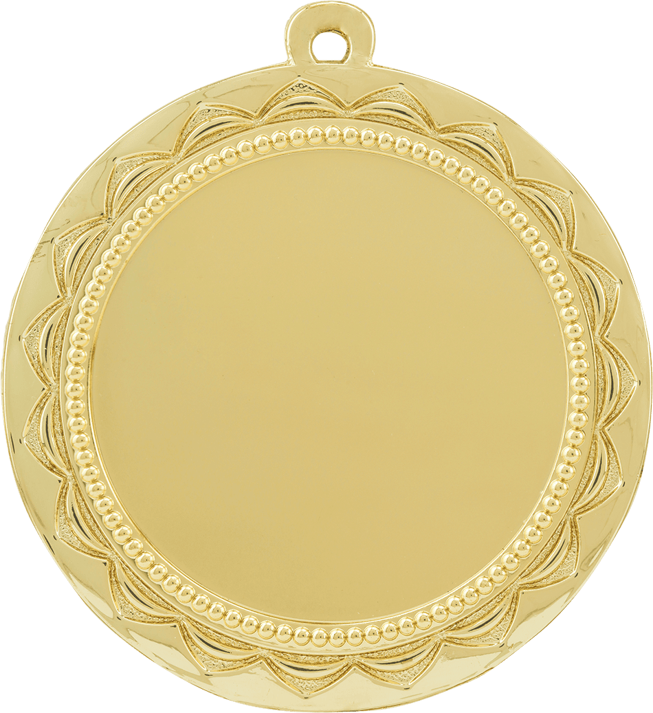 2 3/4" Bright Gold Sun 2" Insert Holder Medal