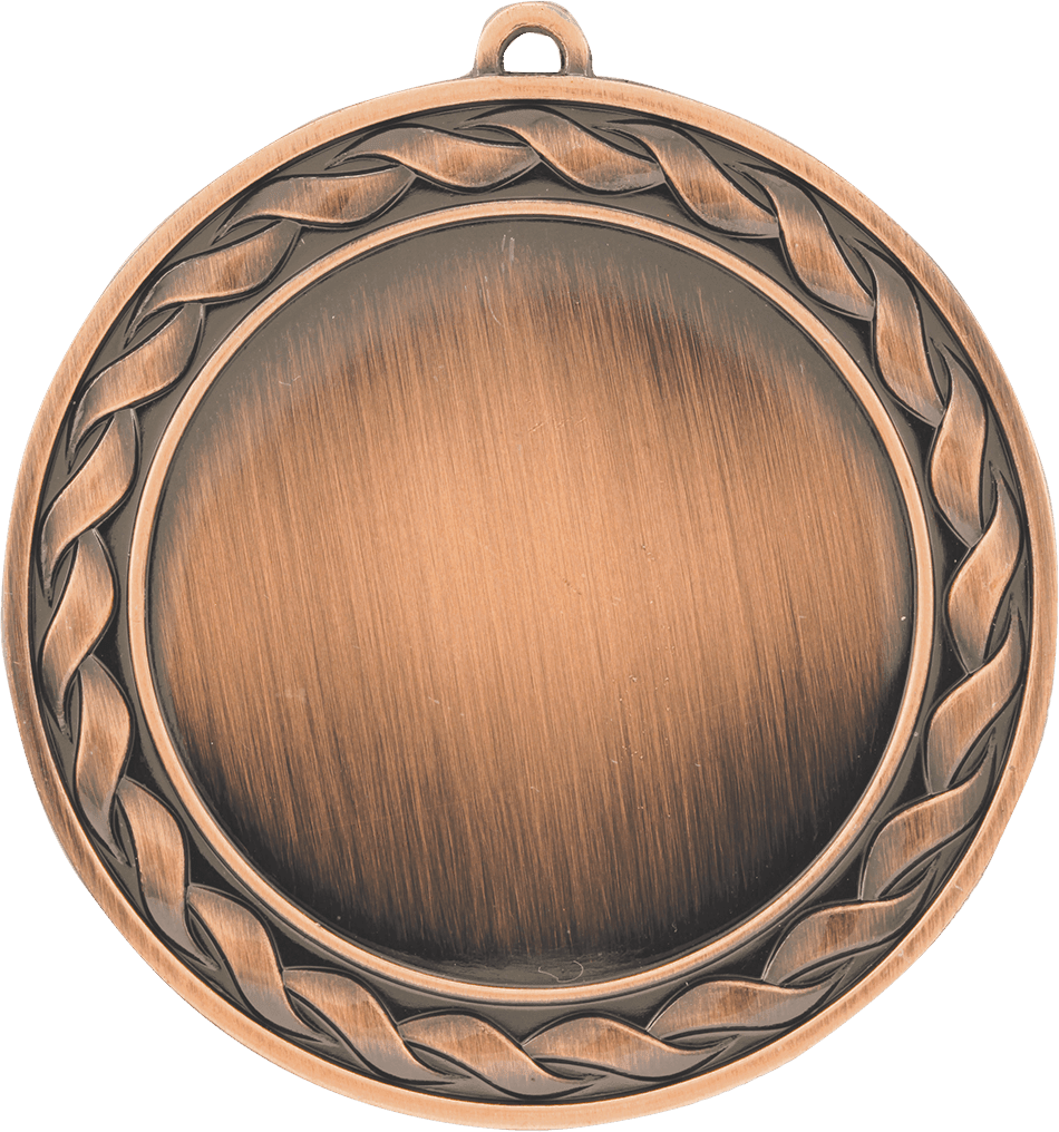 2 3/4" Antique Bronze Weave 2" Insert Holder Medal