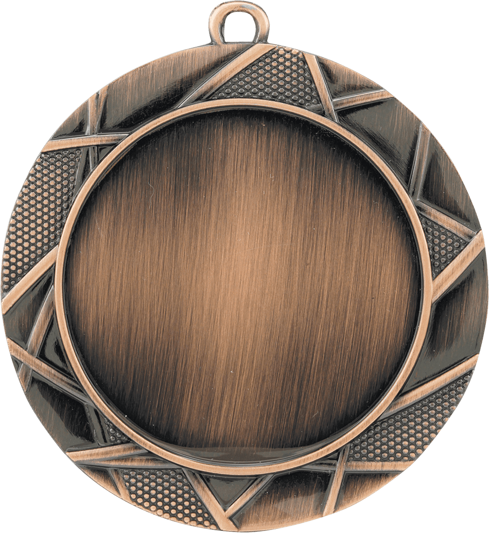 2 3/4" Antique Bronze Deco 2" Insert Holder Medal