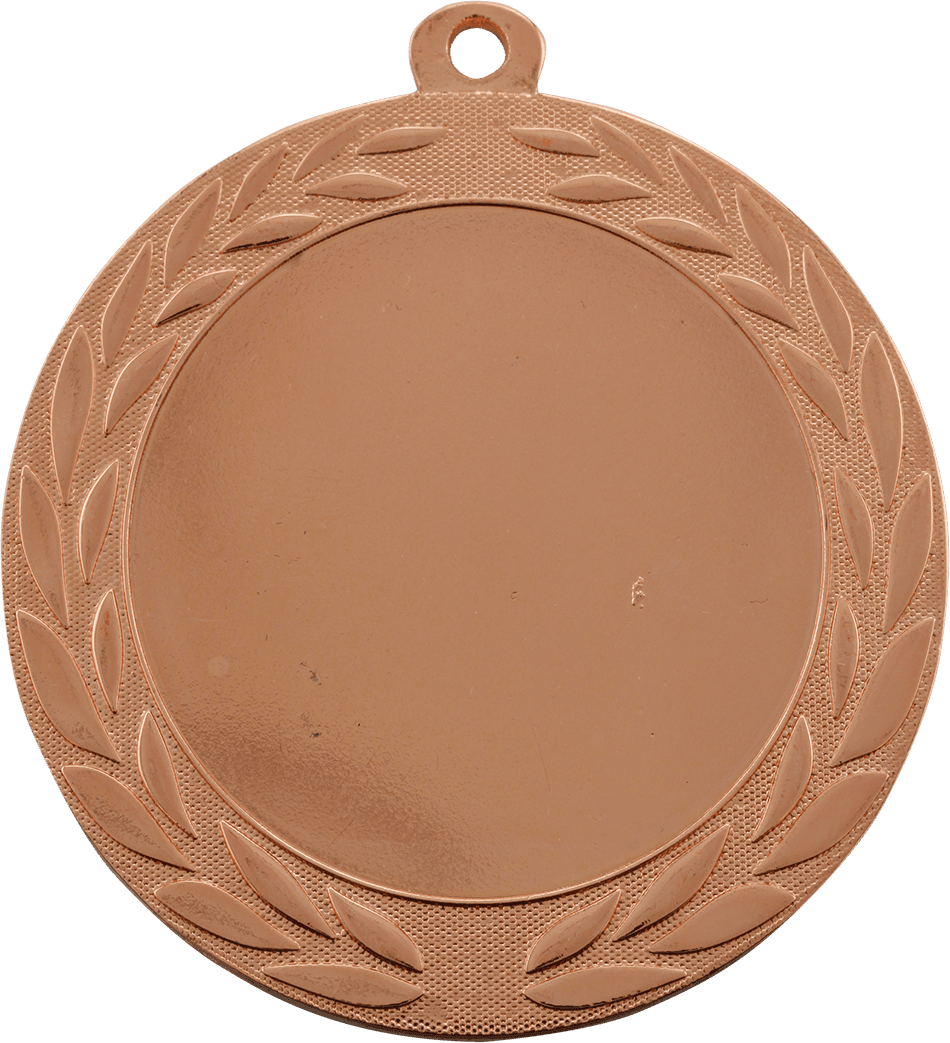 2 3/4" Bright Bronze Wreath 2" Insert Holder Medal