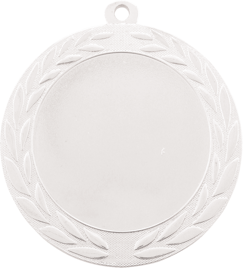 2 3/4" Bright Silver Wreath 2" Insert Holder Medal