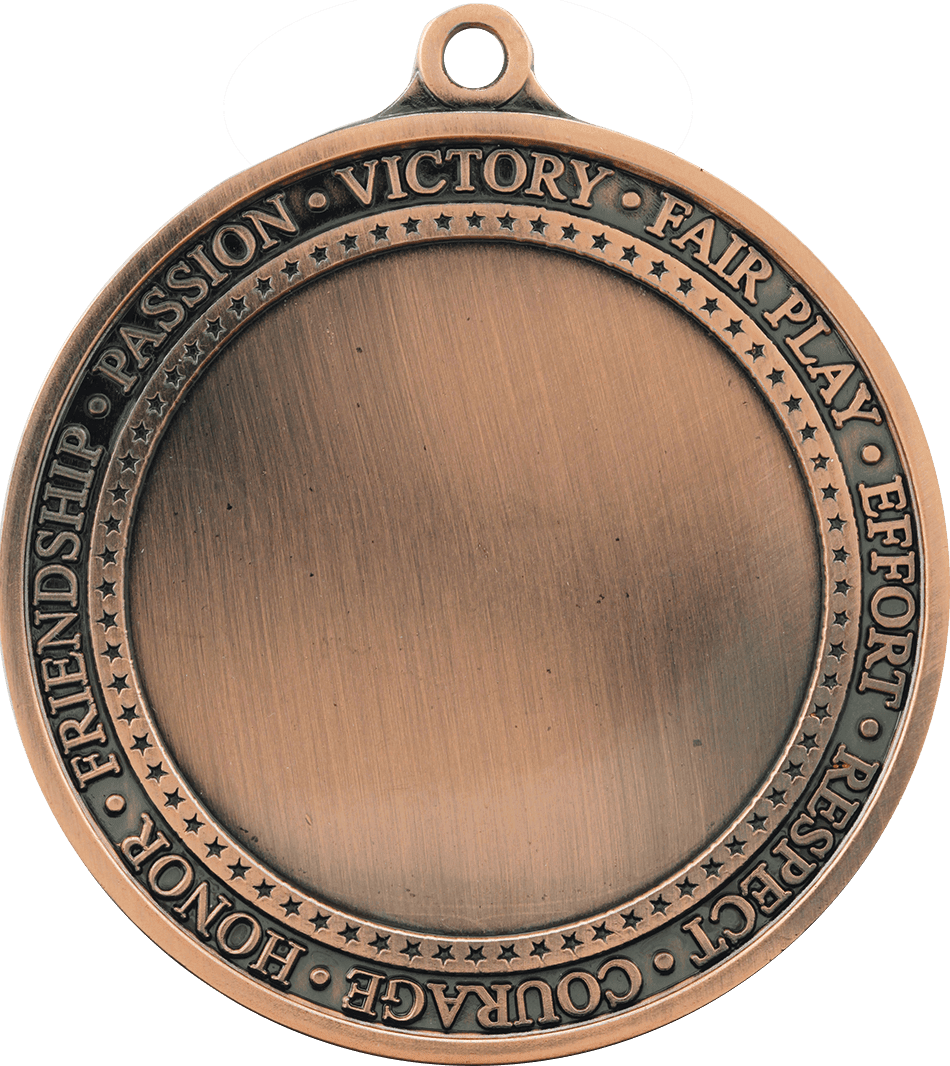 2 3/4" Antique Bronze Inspirational 2" Insert Medal Holder