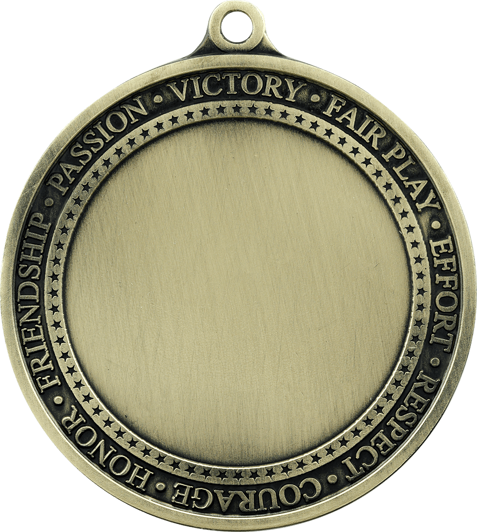 2 3/4" Antique Gold Inspirational 2" Insert Medal Holder