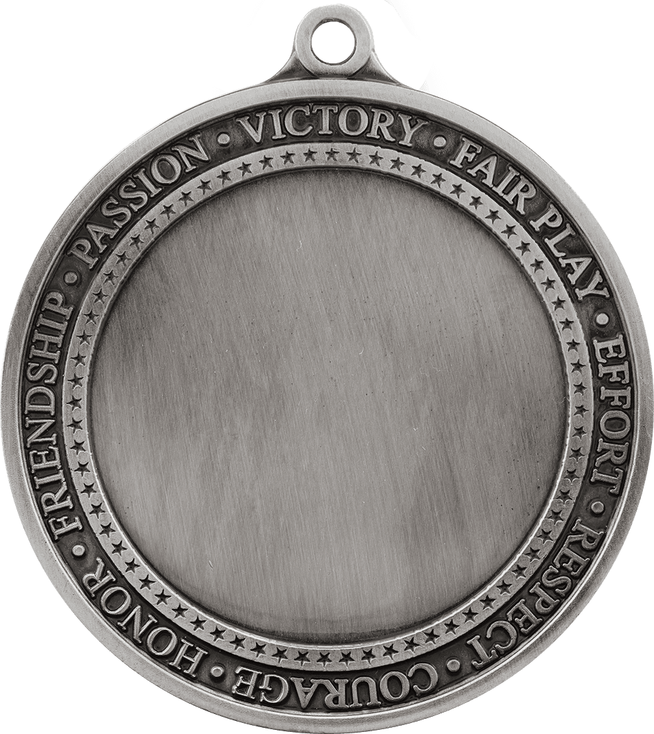 2 3/4" Antique Silver Inspirational 2" Insert Medal Holder