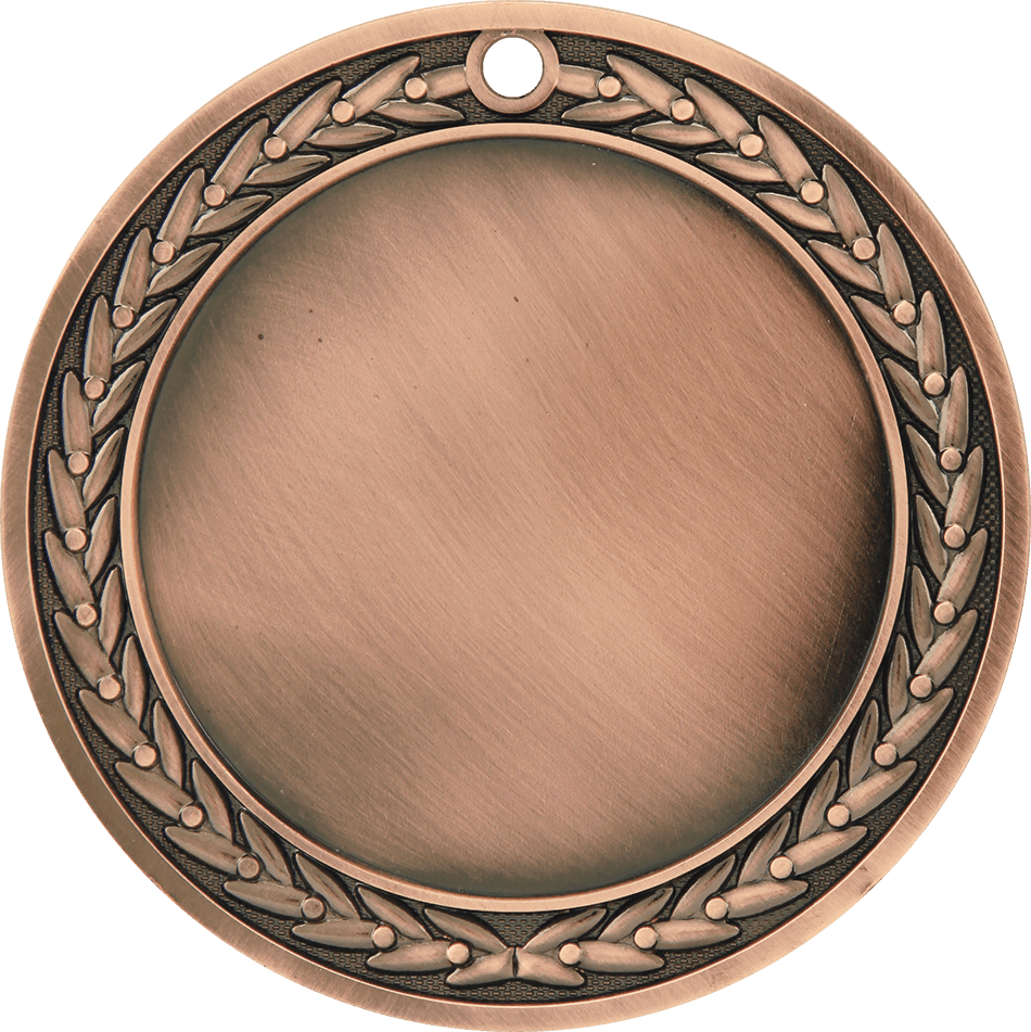 4" Antique Bronze 3" Insert Holder Medal