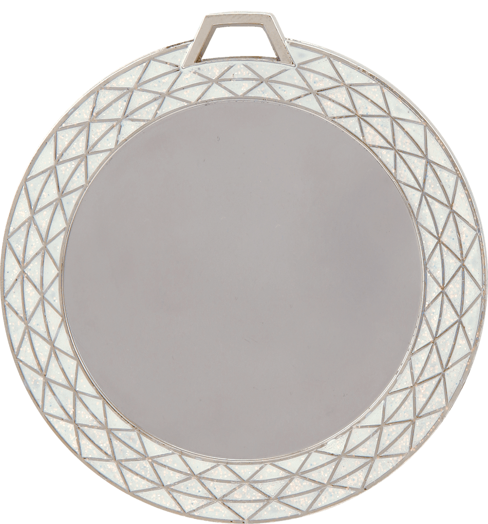 2 3/4" White Bling 2" Insert Holder Medal