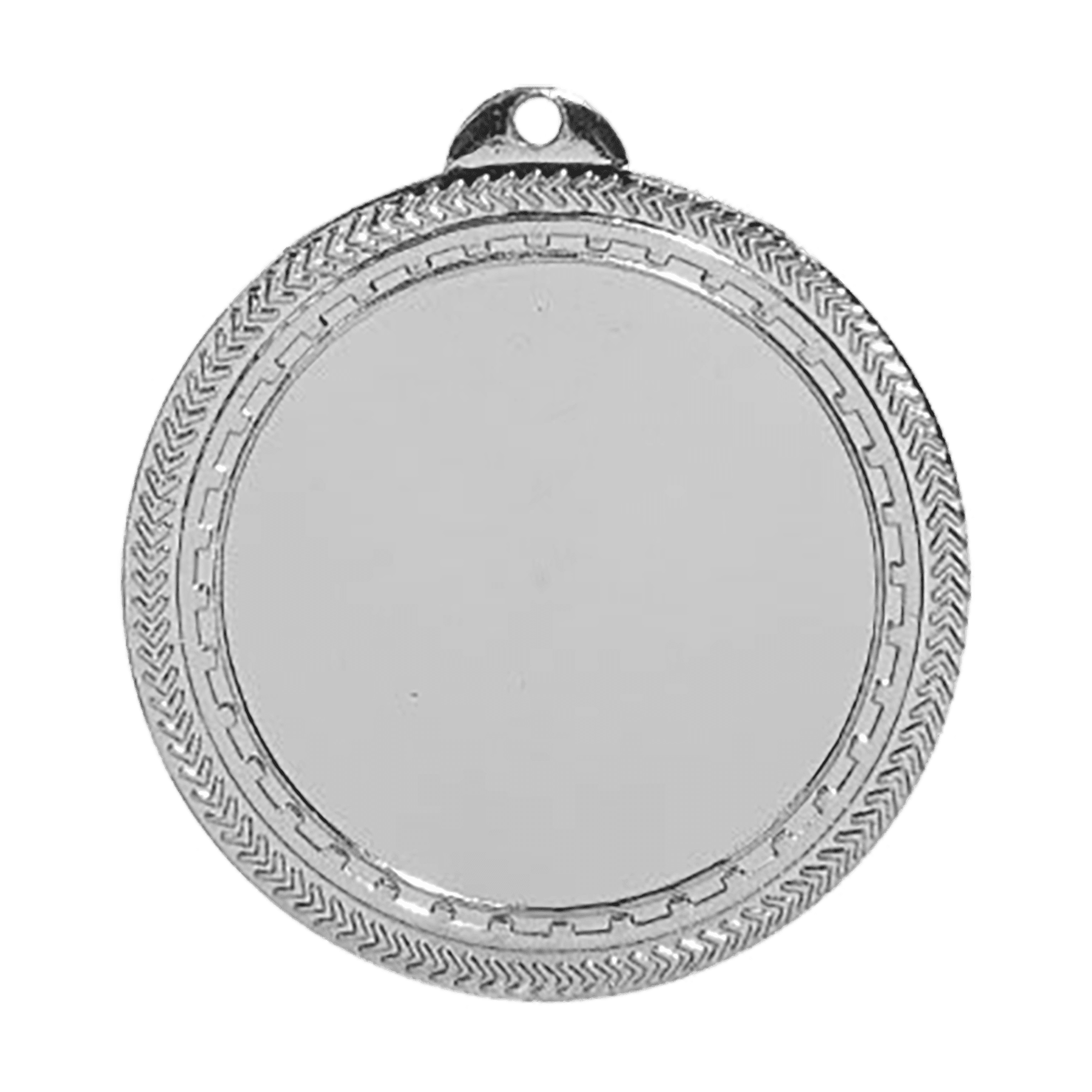 2" Bright Silver 1 1/2" Insert Holder Laserable BriteLazer Medal