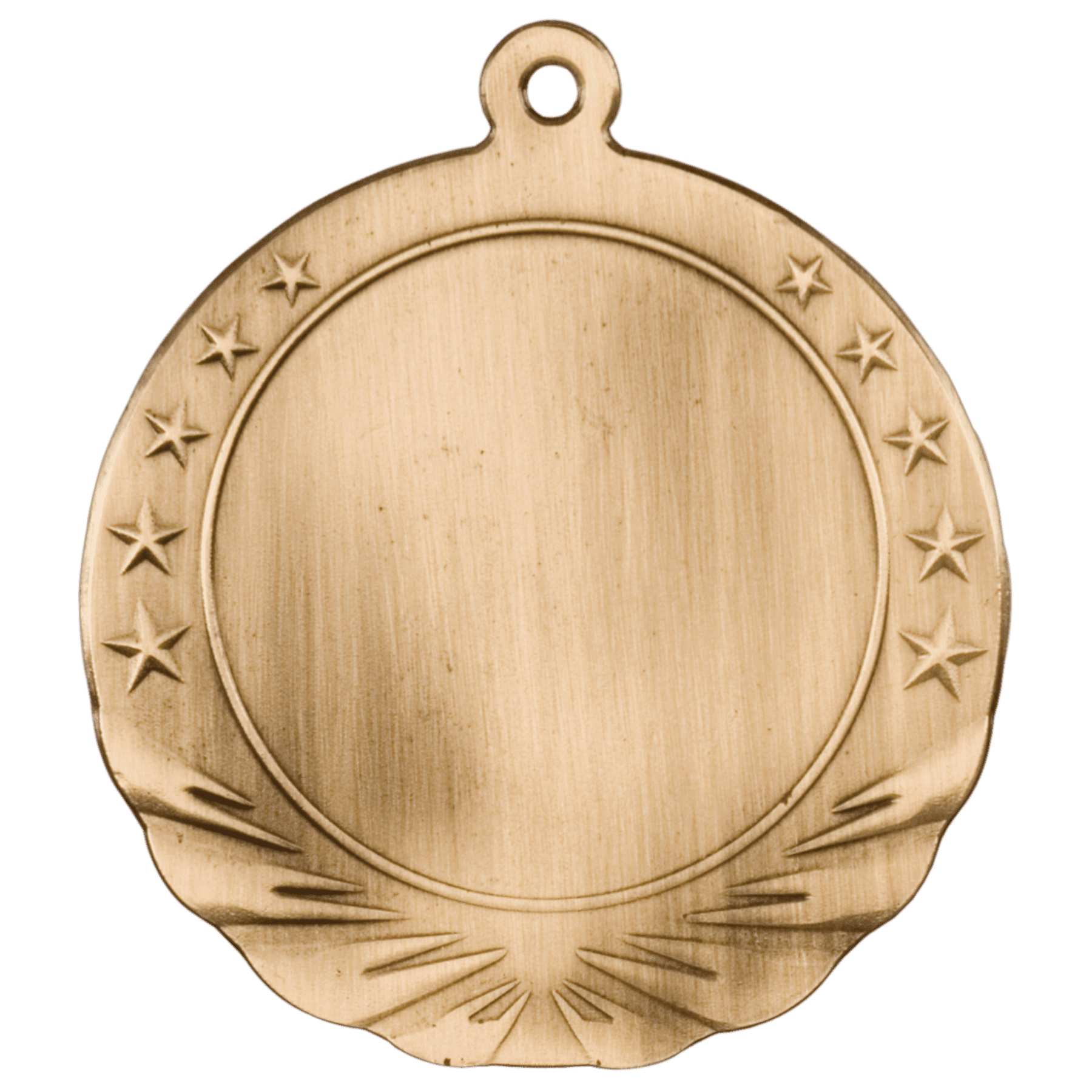 2 3/4" Antique Gold 2" Insert Holder Medal