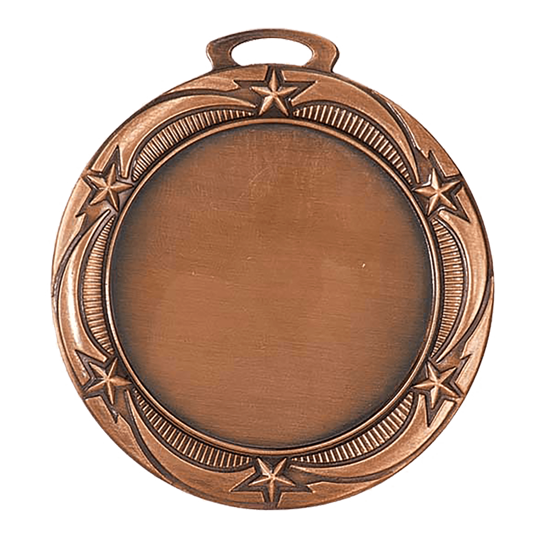 2 3/4" Antique Bronze Star 2" Insert Holder Medal