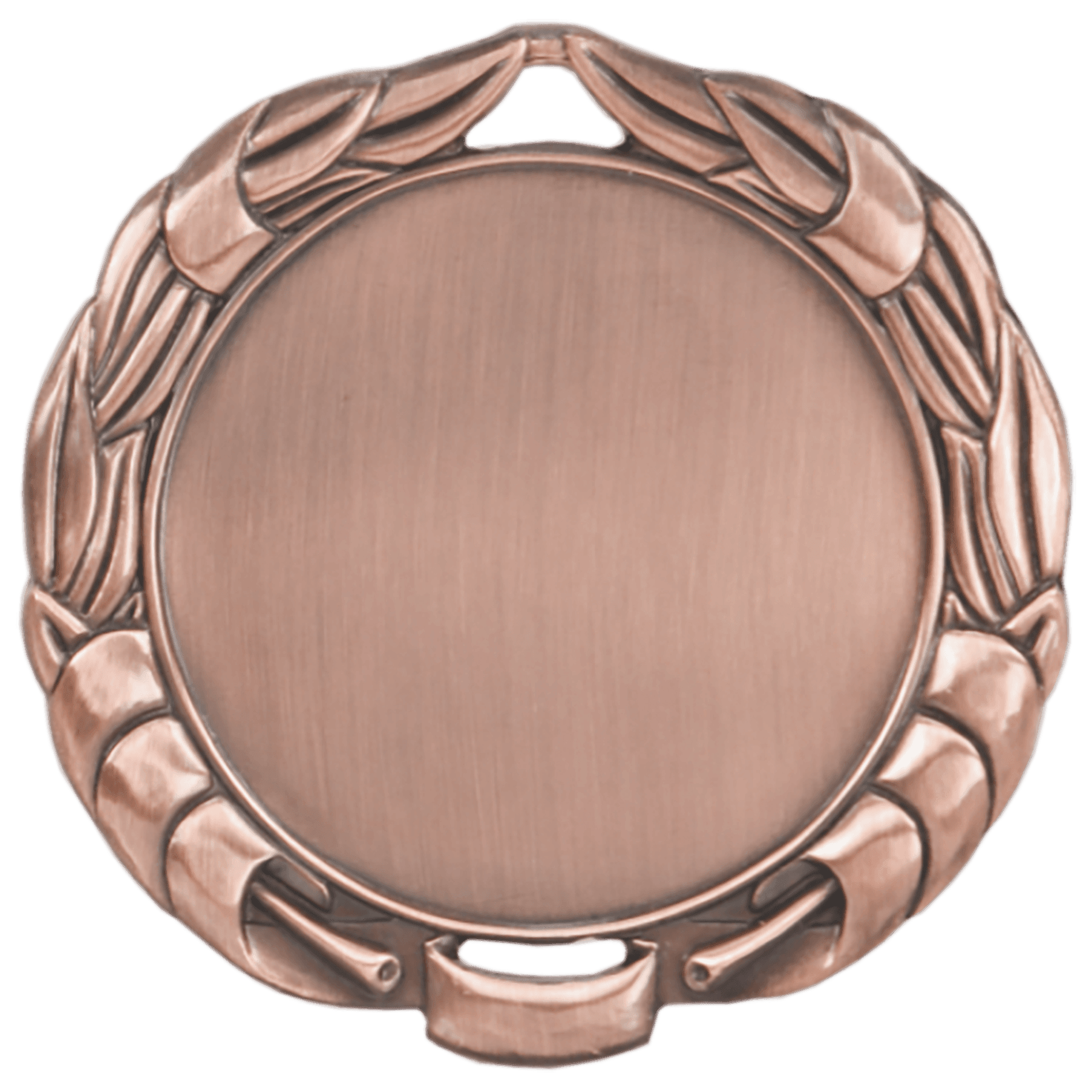 2 3/4" Antique Bronze Wreath 2" Insert Holder Medal (double sided)