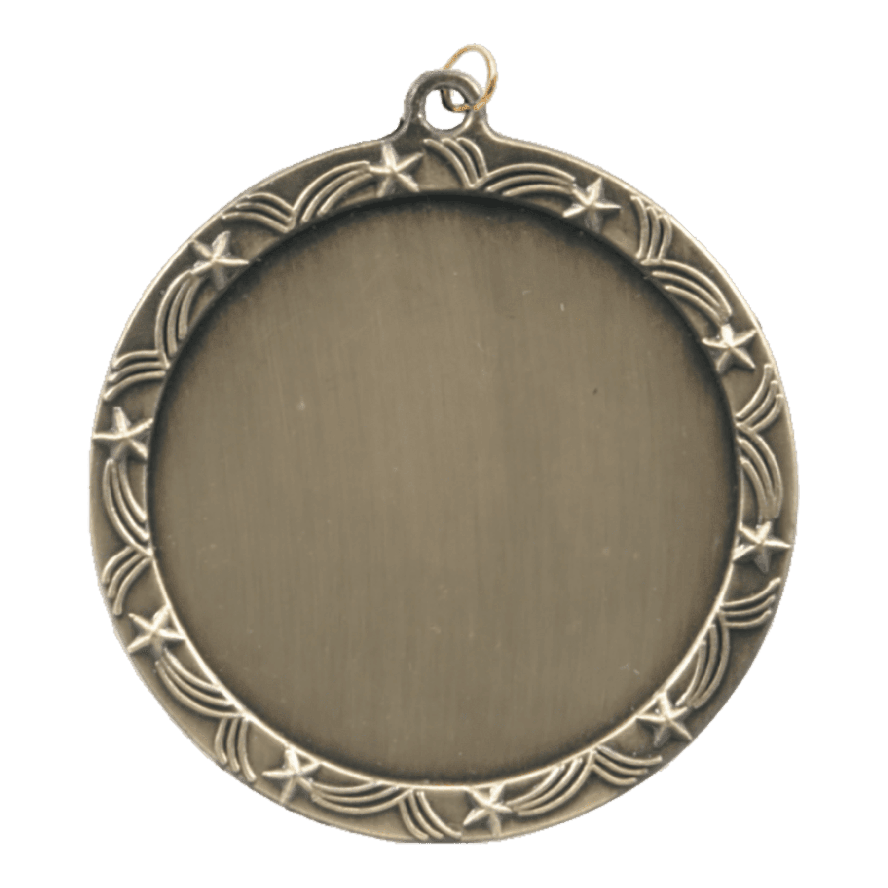 2 1/2" Antique Gold Stars 2" Insert Holder Medal