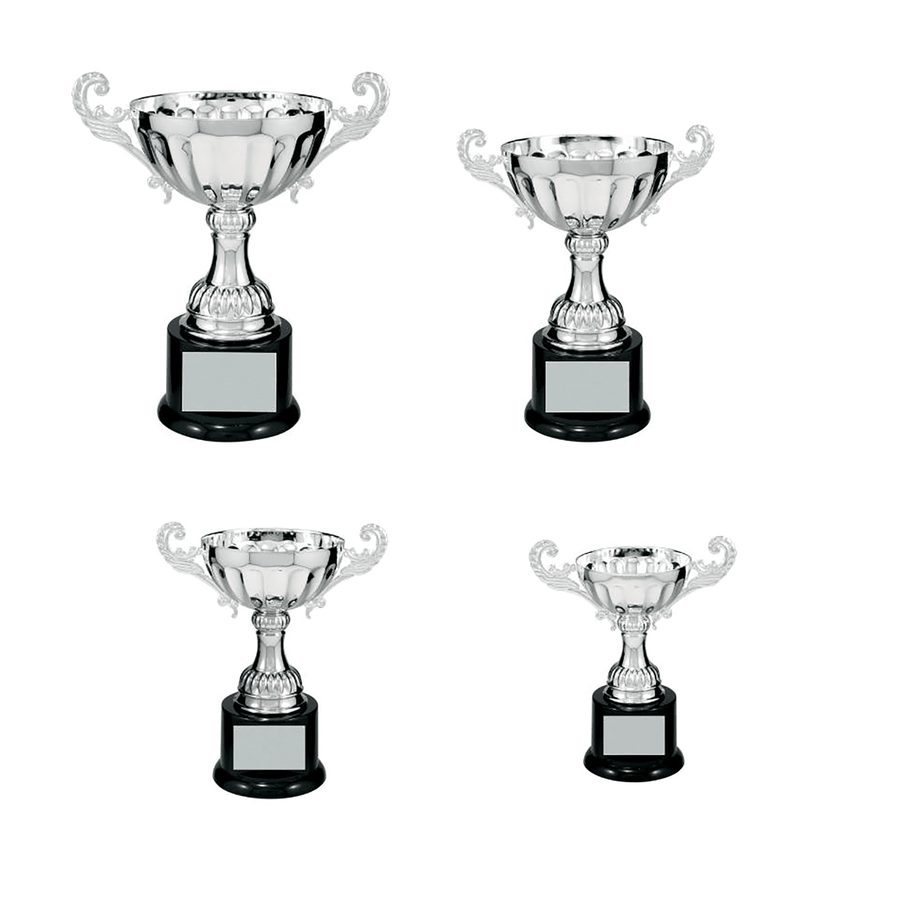 100 Series Silver Completed Metal Cup with Plastic Base Sample Set