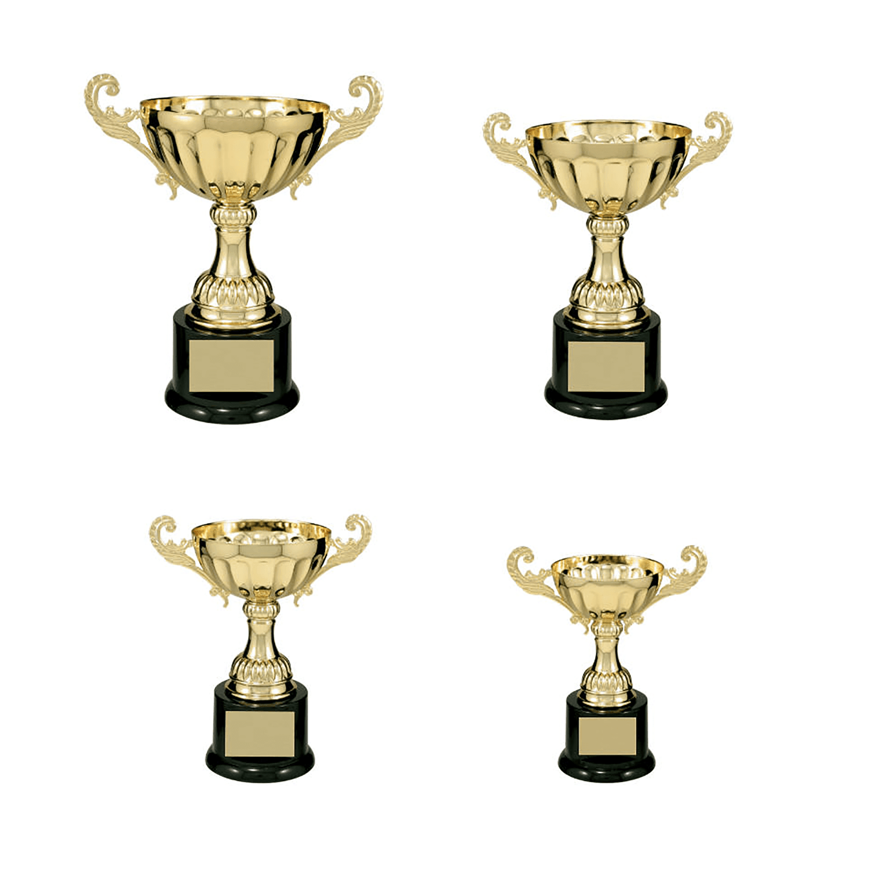 100 Series Gold Completed Metal Cup with Plastic Base Sample Set