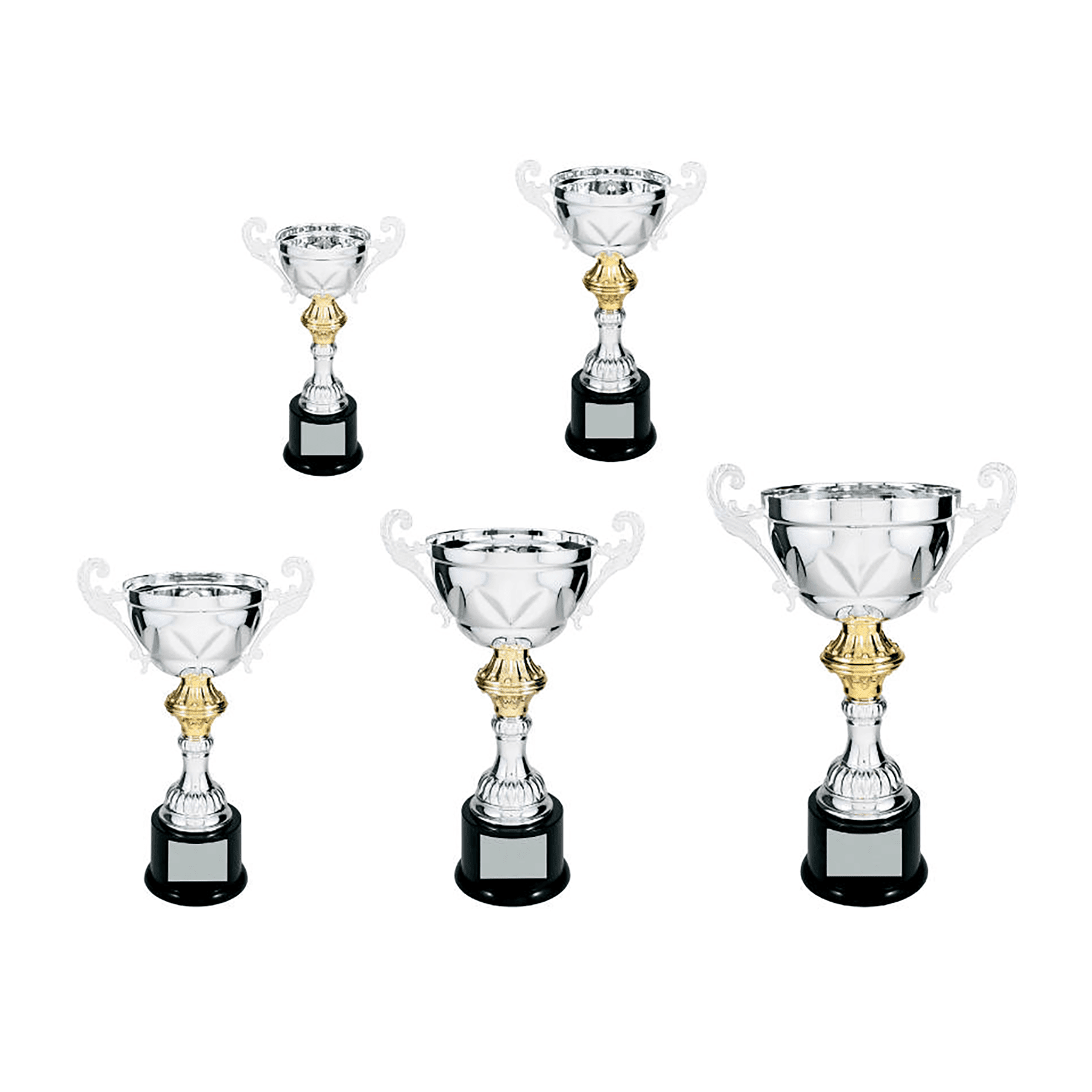 200 Series Silver Completed Metal Cup with Plastic Base Sample Set