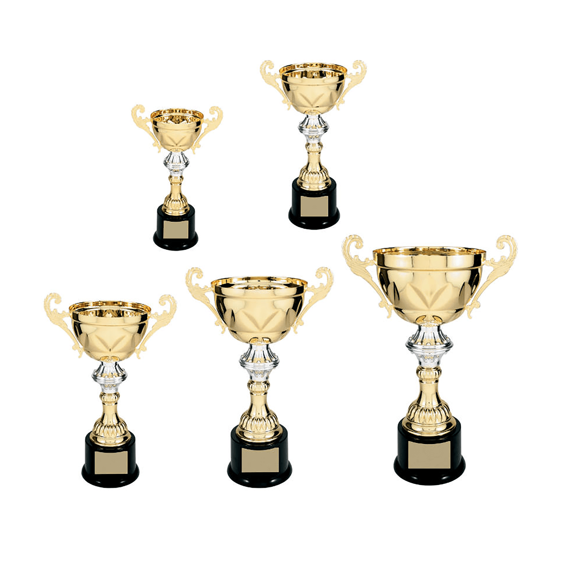 200 Series Gold Completed Metal Cup with Plastic Base Sample Set