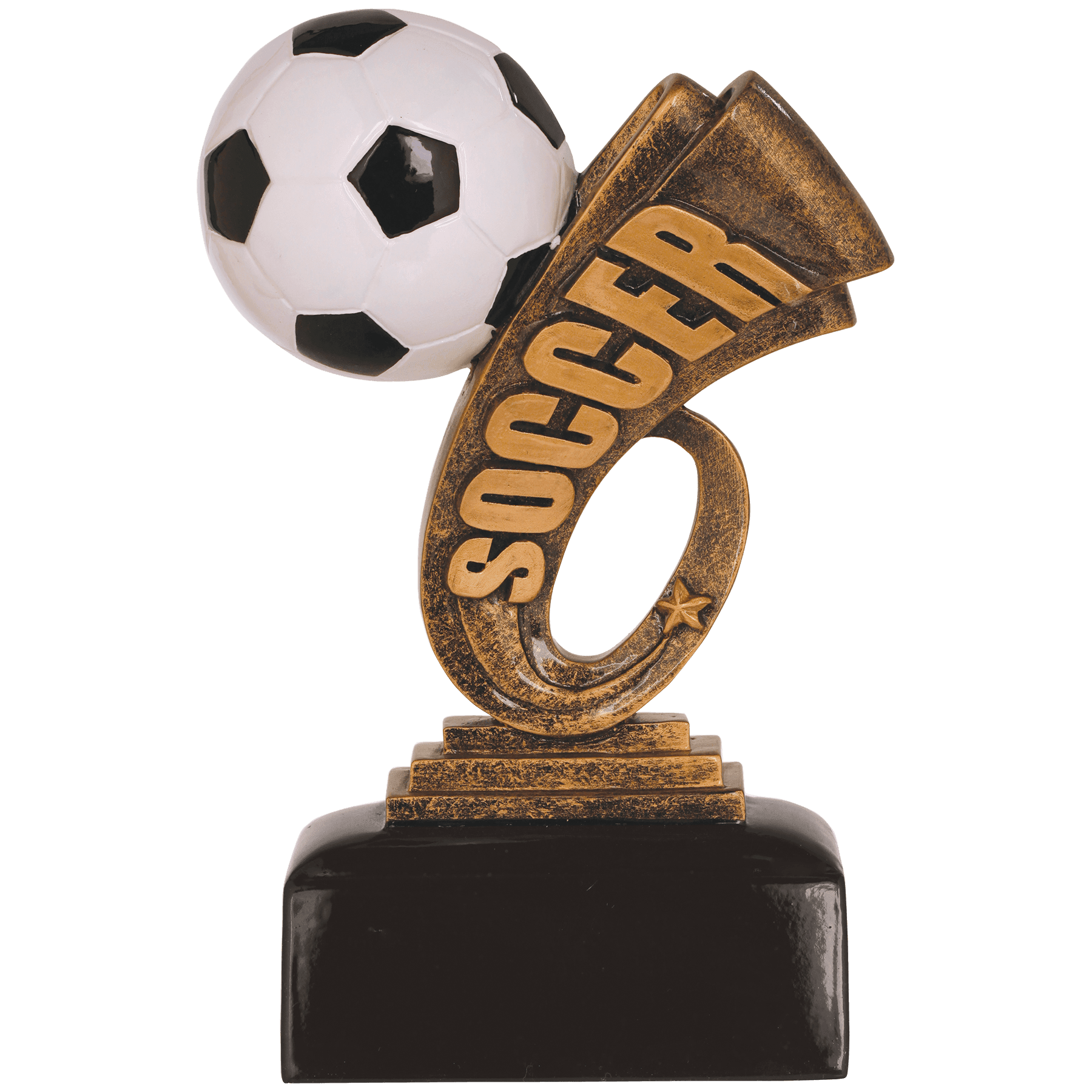 6" Soccer Headline Resin