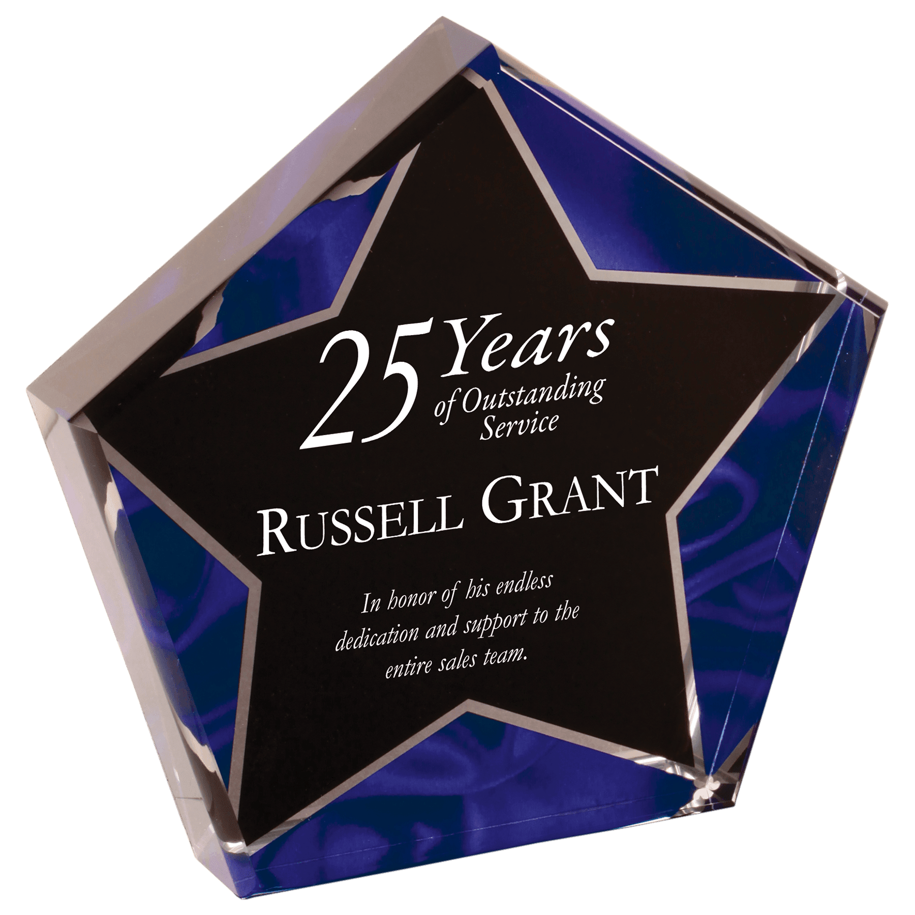 6" Star Blue Velvet Acrylic