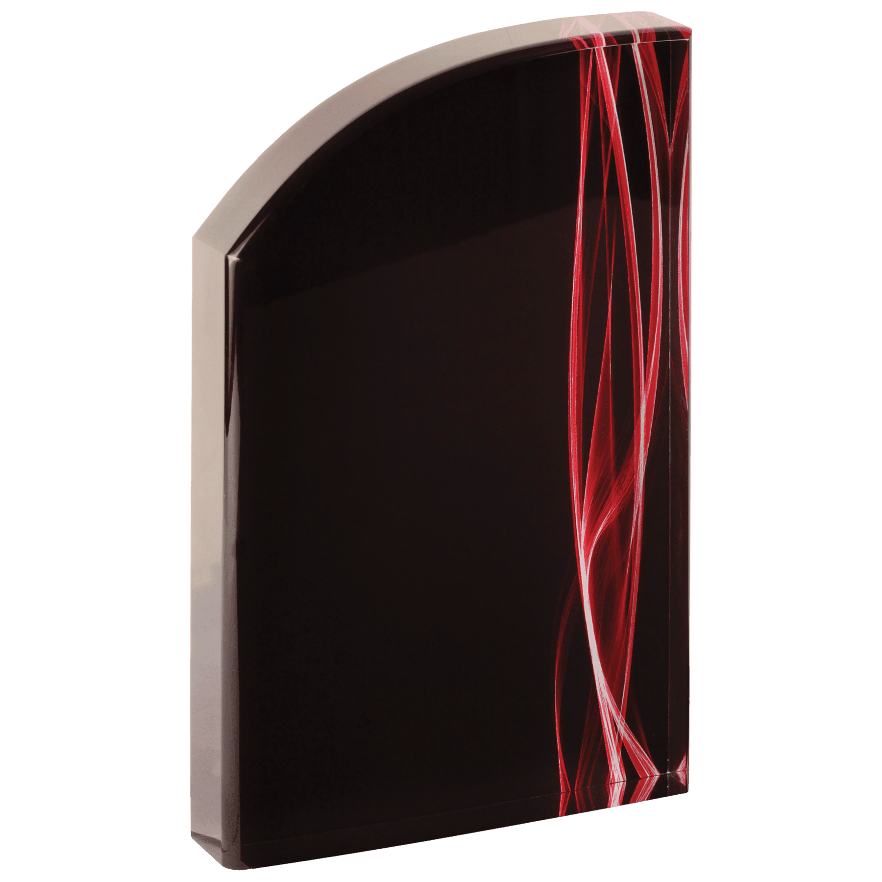 8" Wave Red Vapor Acrylic