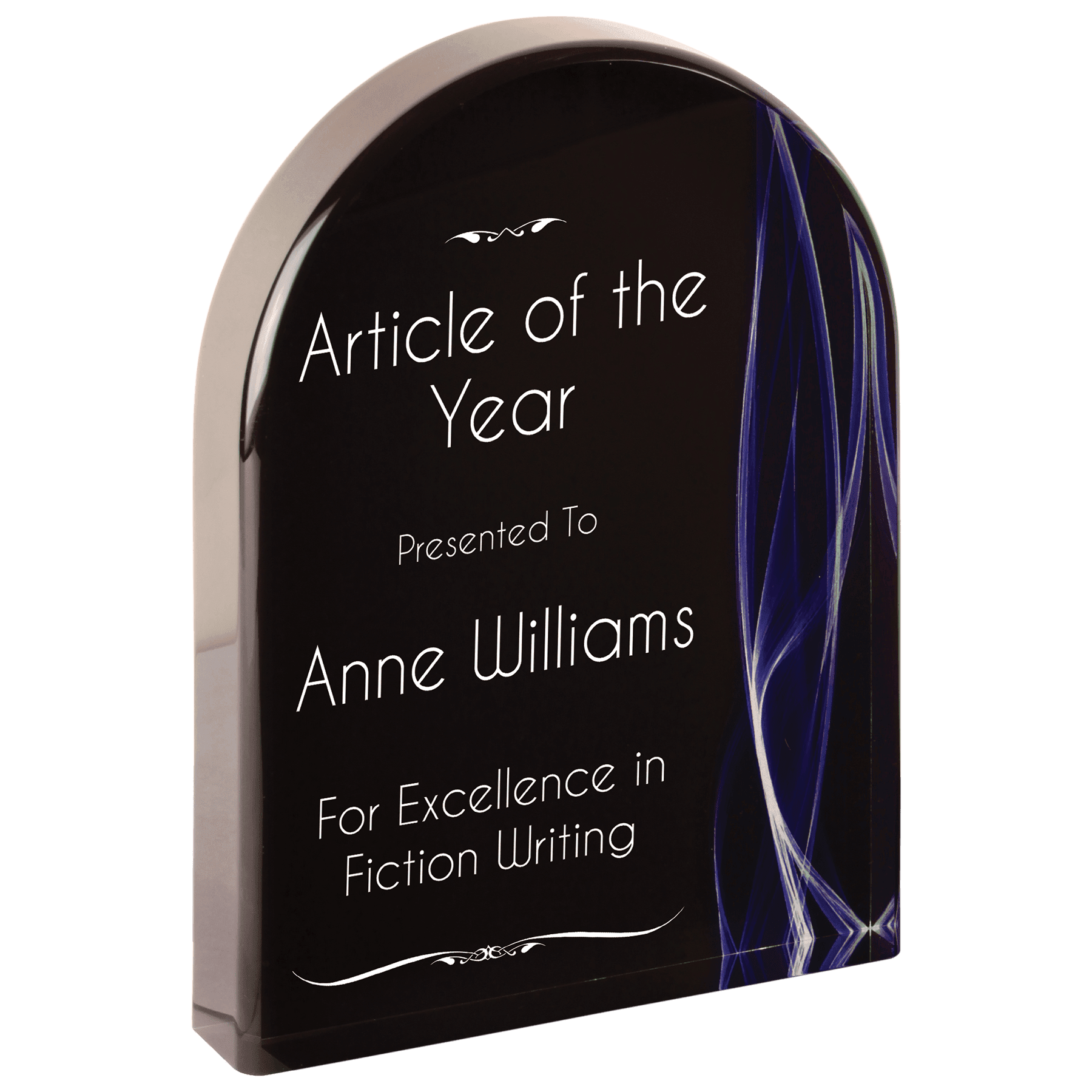 7" Arch Blue Vapor Acrylic