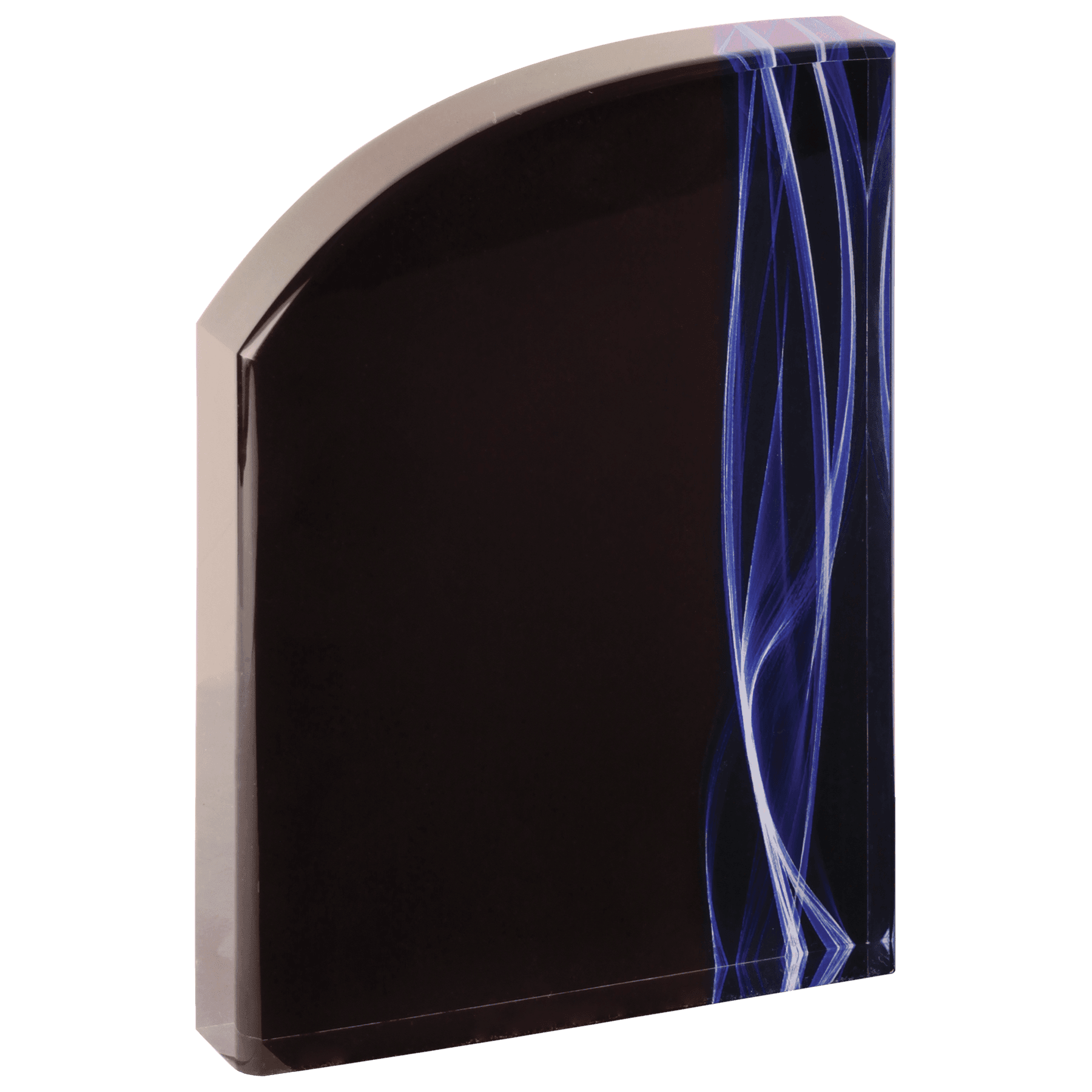 7" Wave Blue Vapor Acrylic