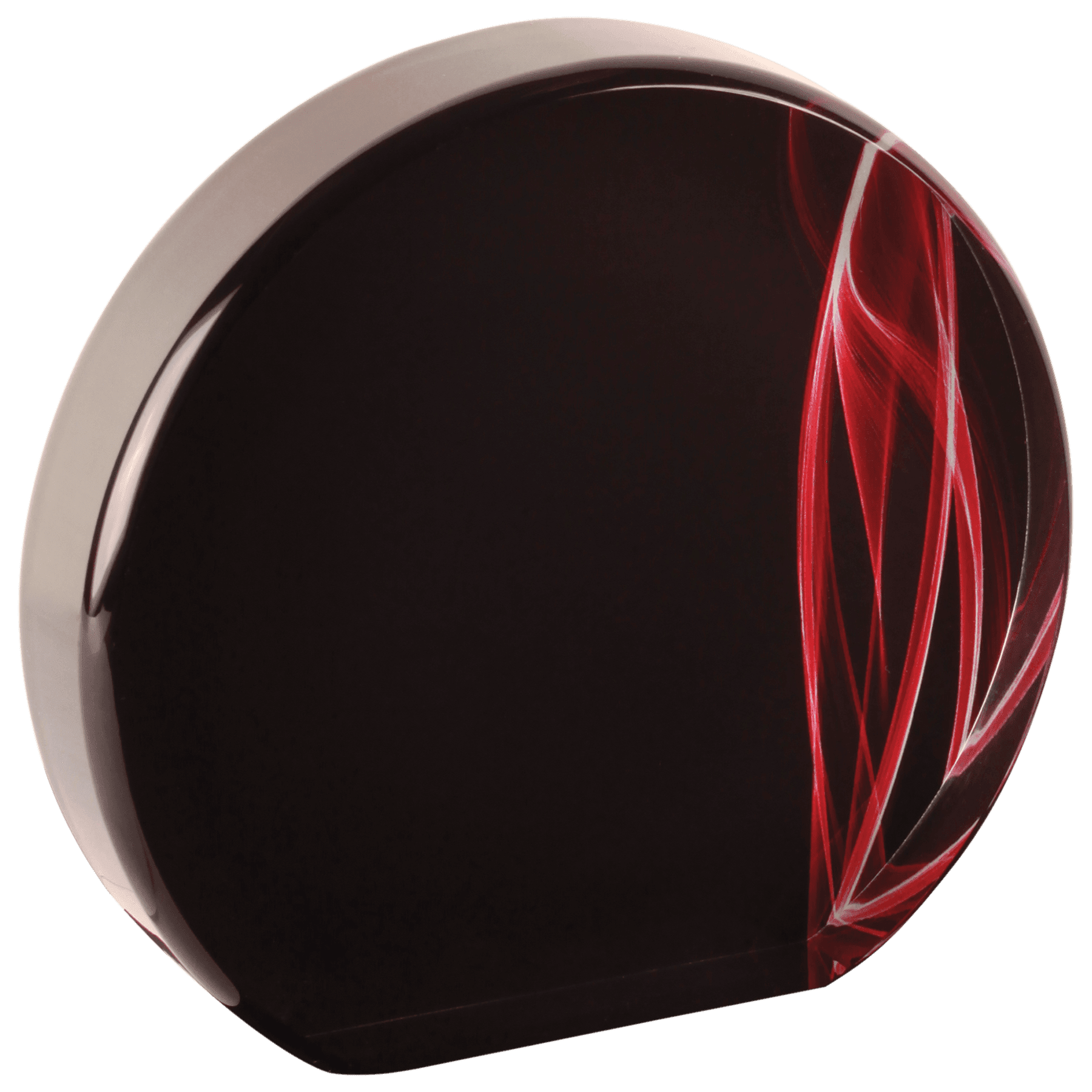 6" Round Red Vapor Acrylic